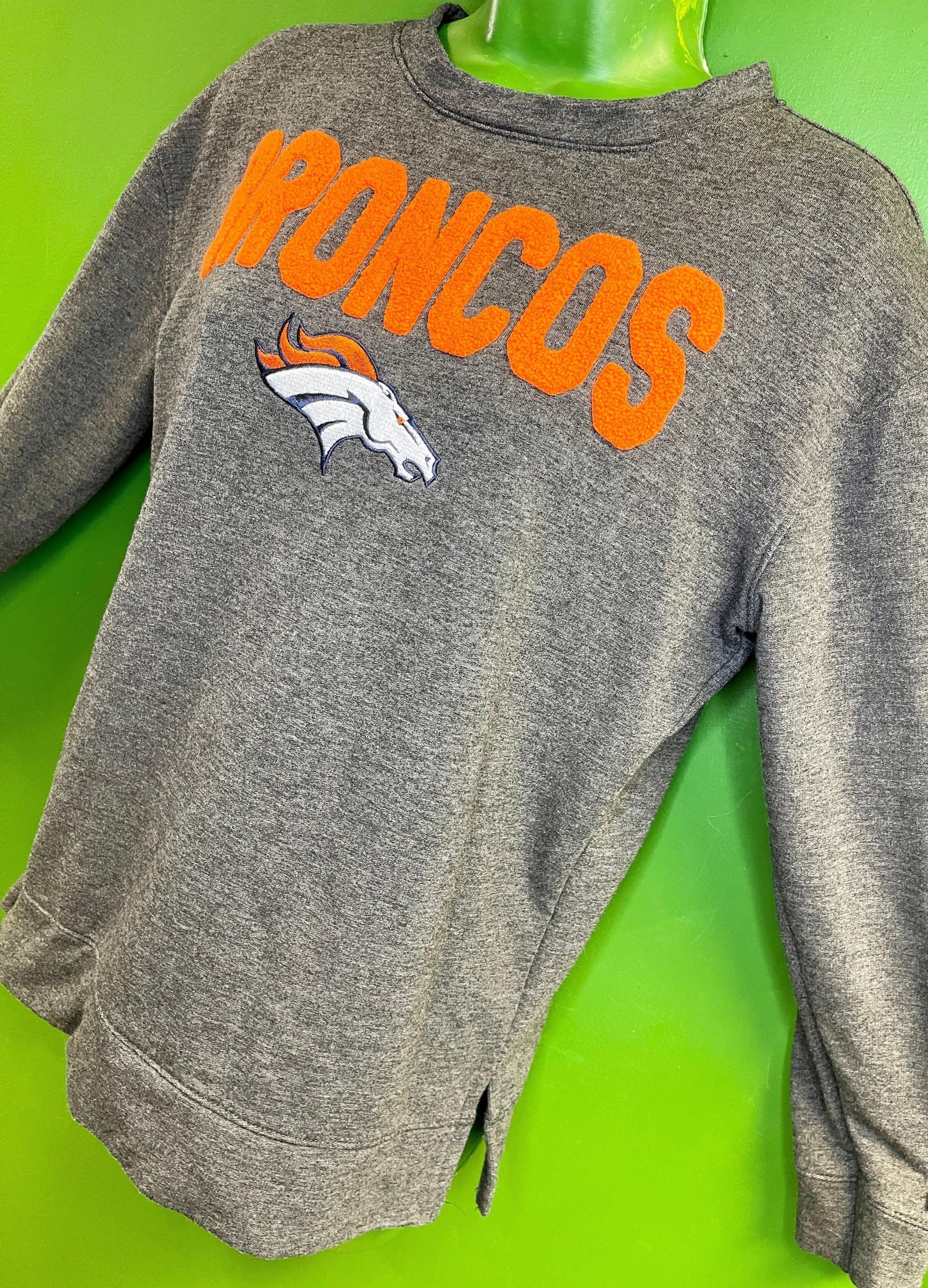NFL Denver Broncos Heathered Grey Pyjama Sweatshirt Women's Small