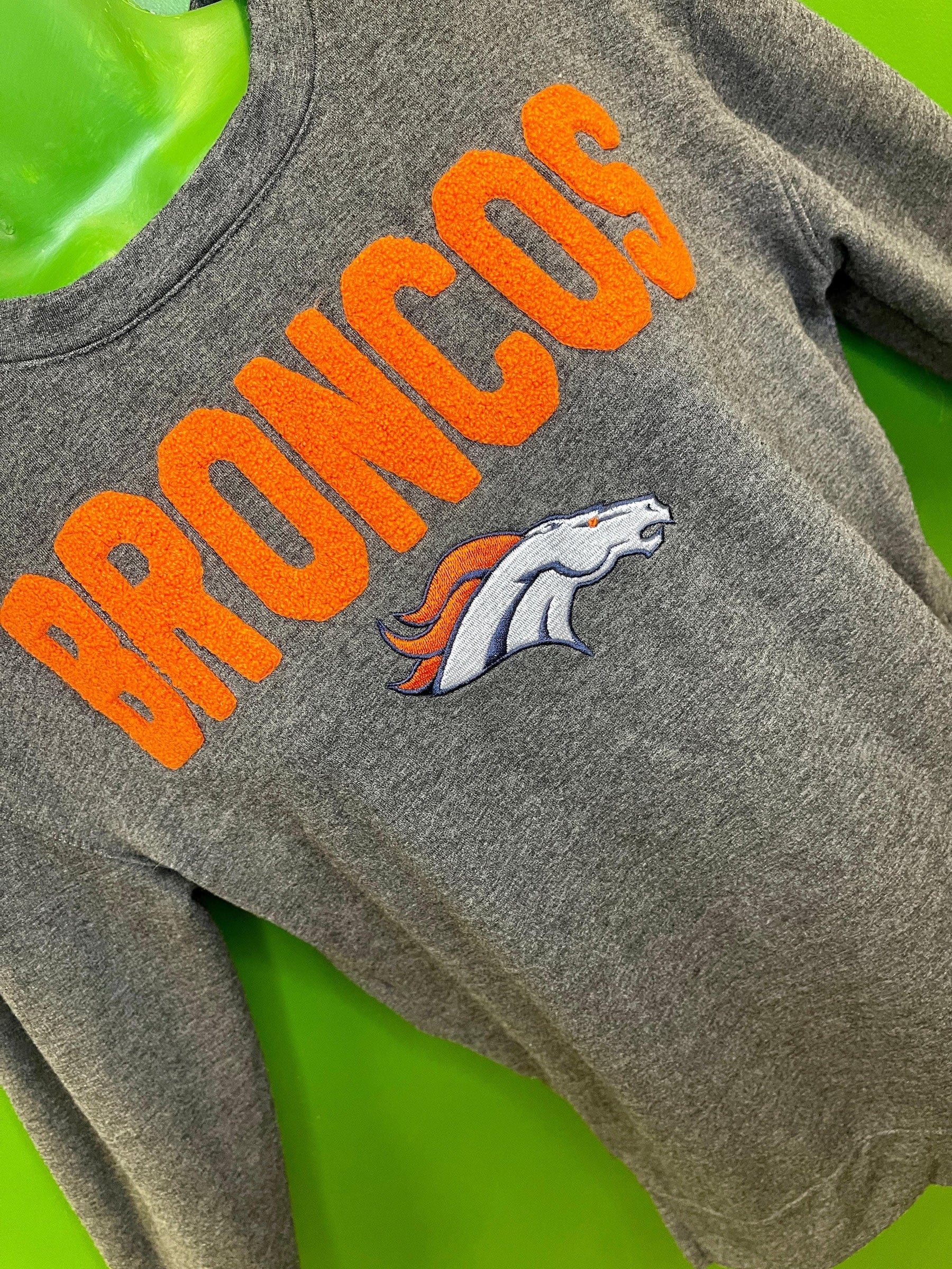 NFL Denver Broncos Heathered Grey Pyjama Sweatshirt Women's Small