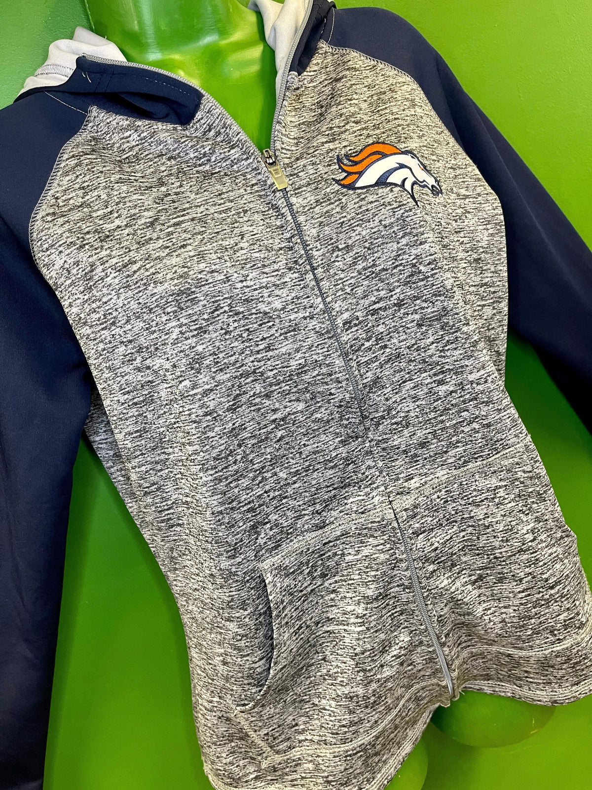 NFL Denver Broncos Full Zip Athletic Jacket Hoodie Women's Medium