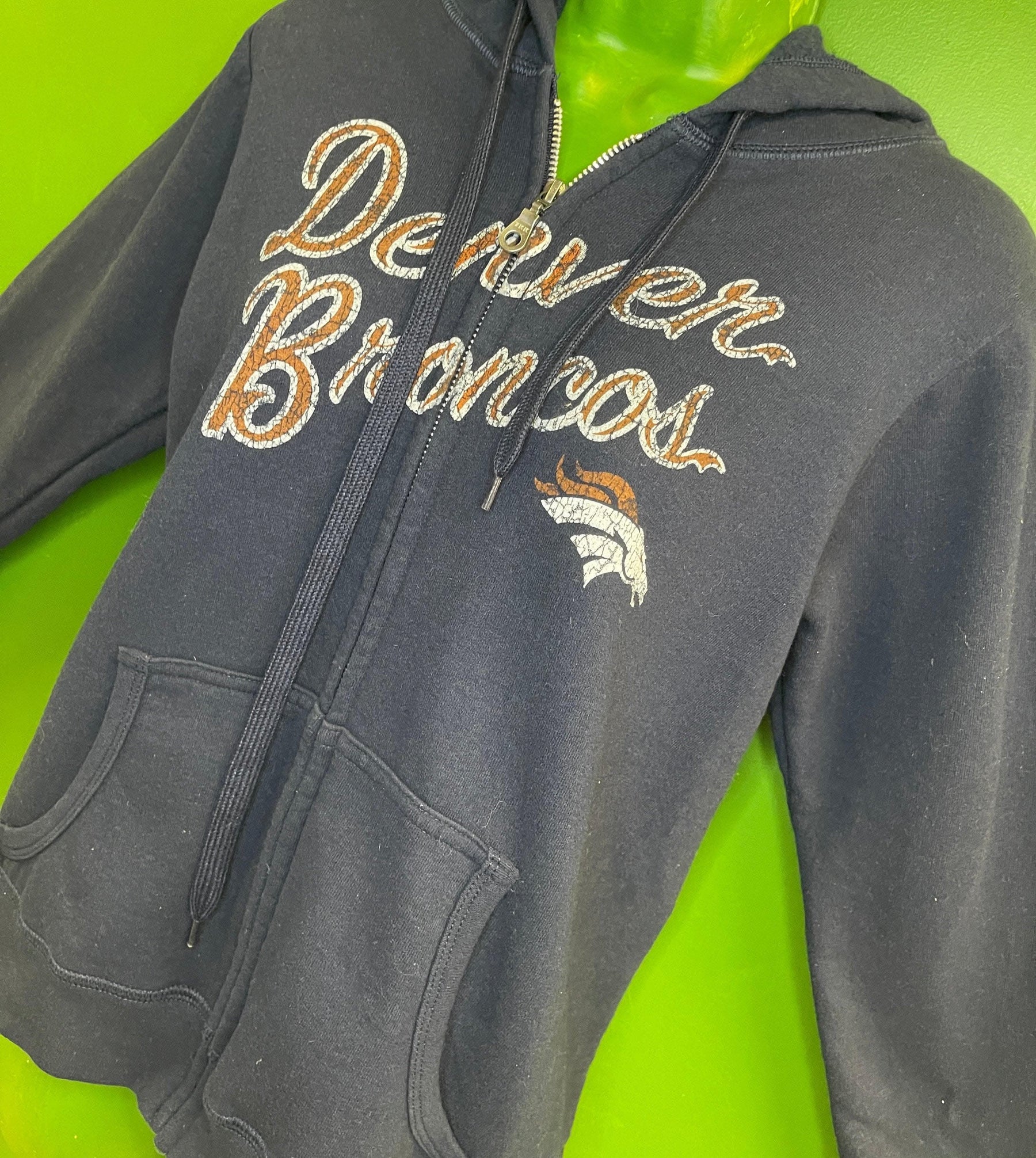 NFL Denver Broncos Full-Zip Hoodie Jacket Women's Small