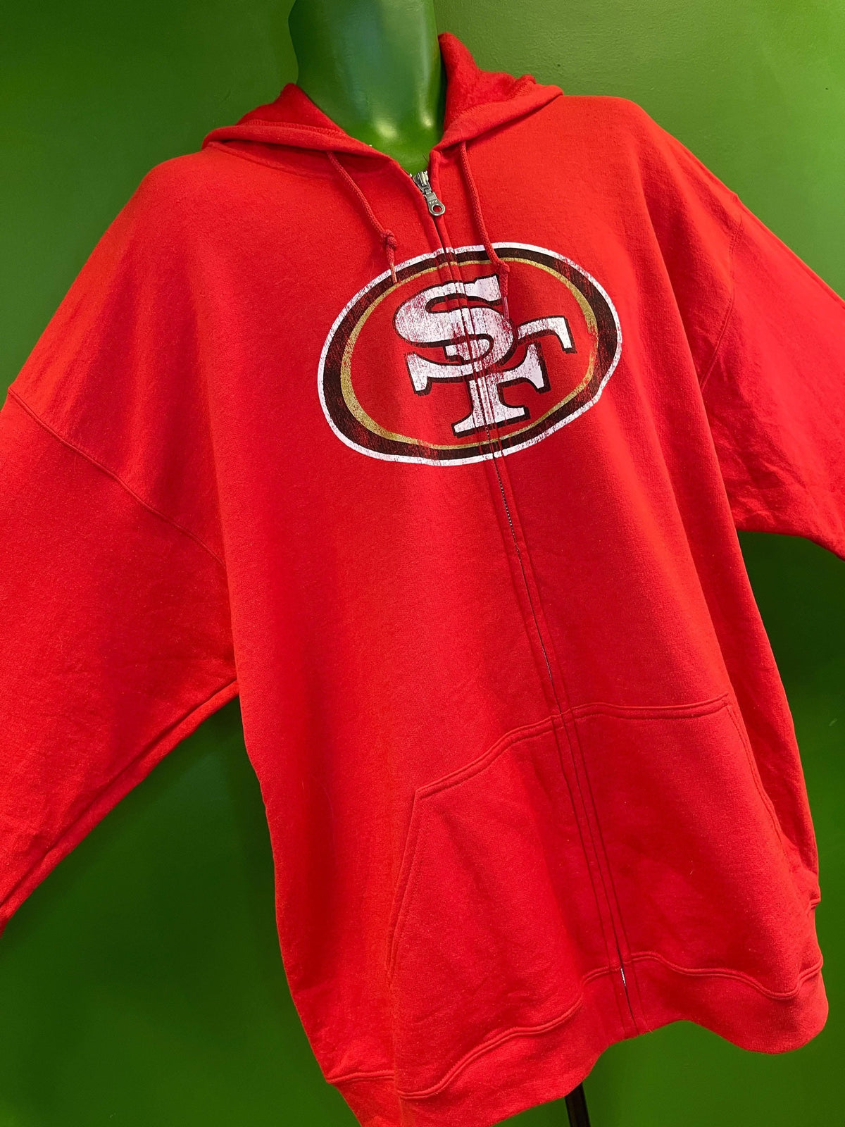 NFL San Francisco 49ers Hands High Full Zip Hoodie Jacket Men's 2X-Large