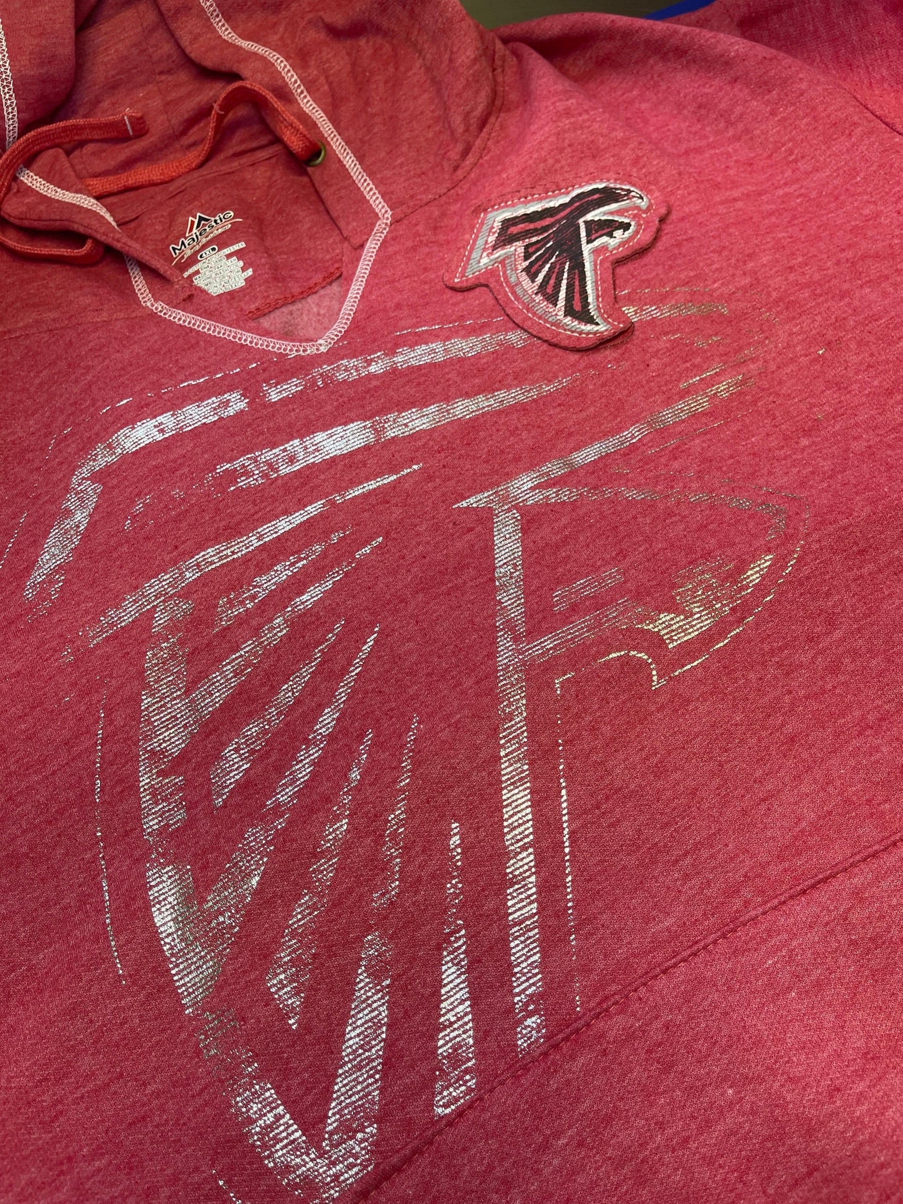 NFL Atlanta Falcons Majestic Notch Neck Hoodie Women's Plus Size 4X NWT