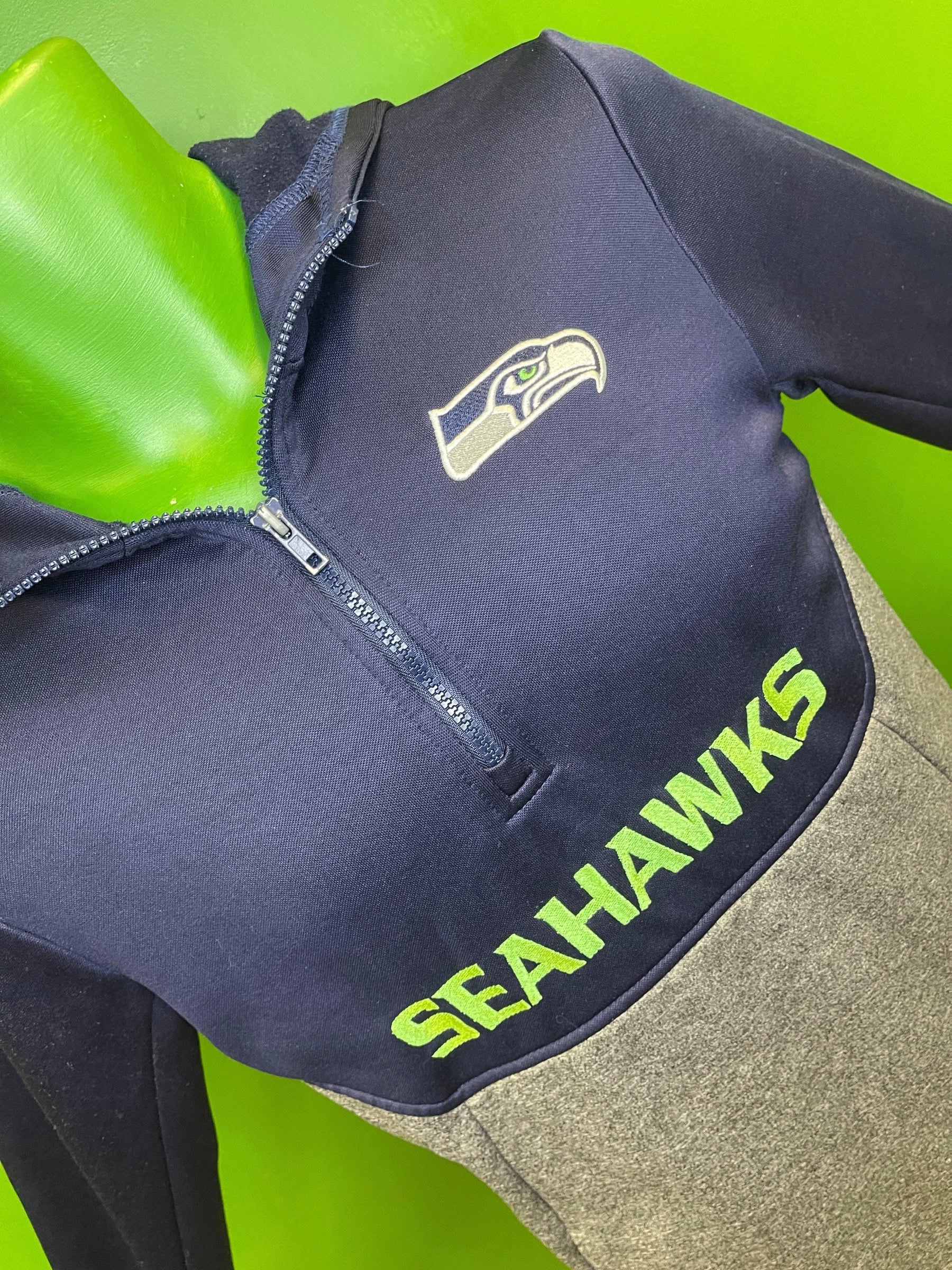 NFL Seattle Seahawks 1/4 Zip Pullover Hoodie Sweatshirt Youth Large 14-16