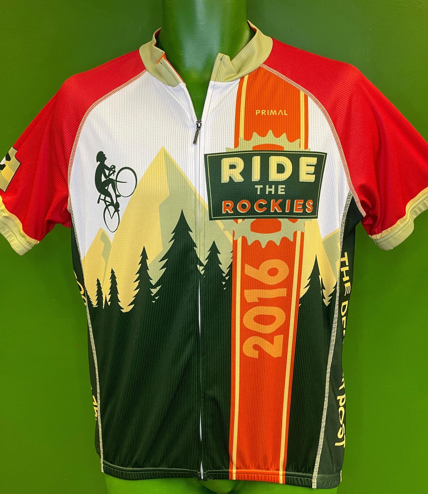 Ride the Rockies 2016 Bike Bicycle Cycling Jersey Top Men's Large