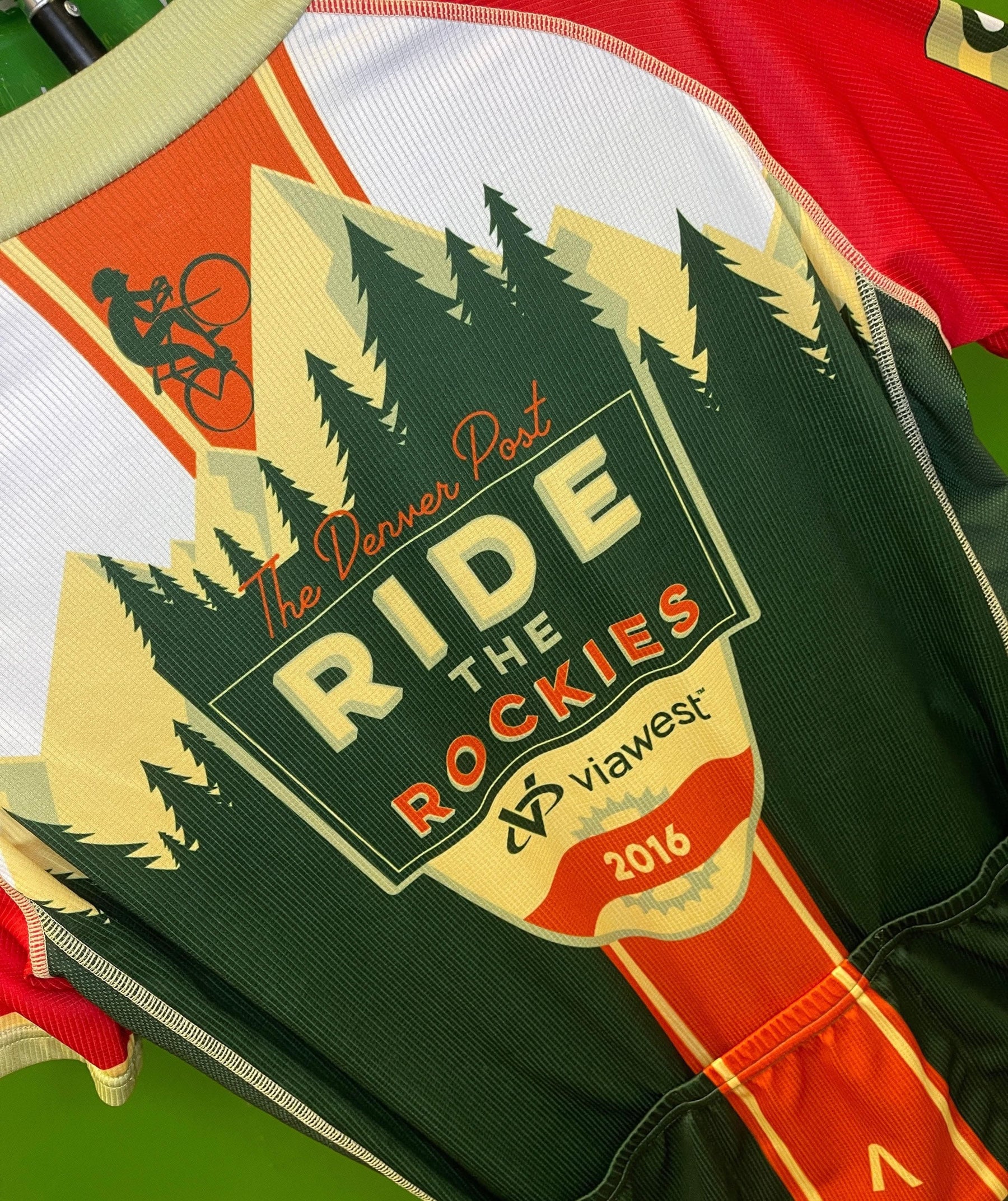 Ride the Rockies 2016 Bike Bicycle Cycling Jersey Top Men's Large