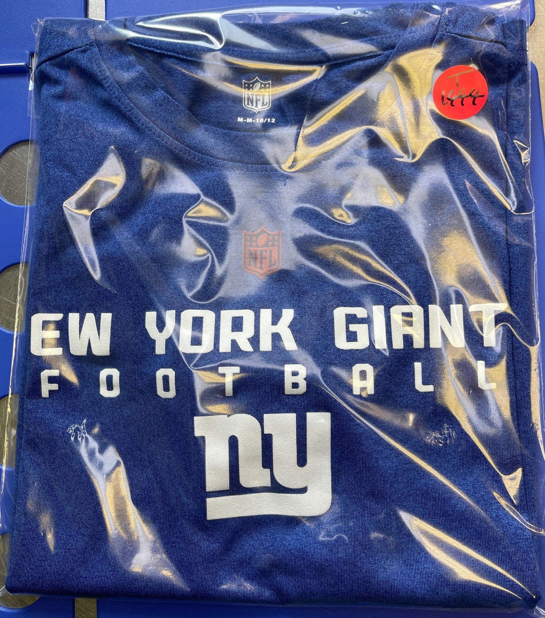 NFL New York Giants Heathered Blue T-Shirt Youth Medium 10-12