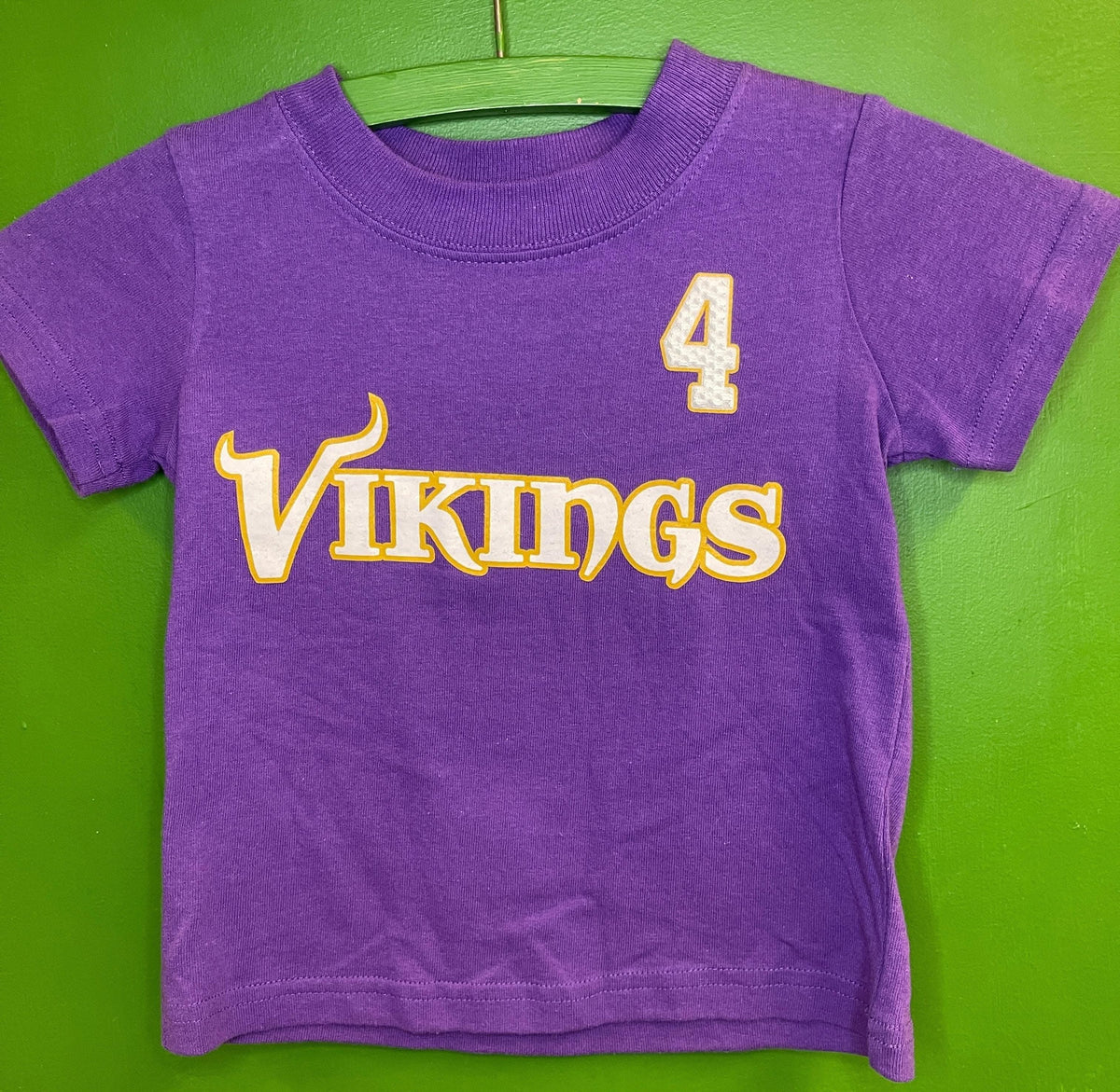 NFL Minnesota Vikings Brett Favre #4 Reebok Jersey Style T-Shirt Toddler 2T NWT