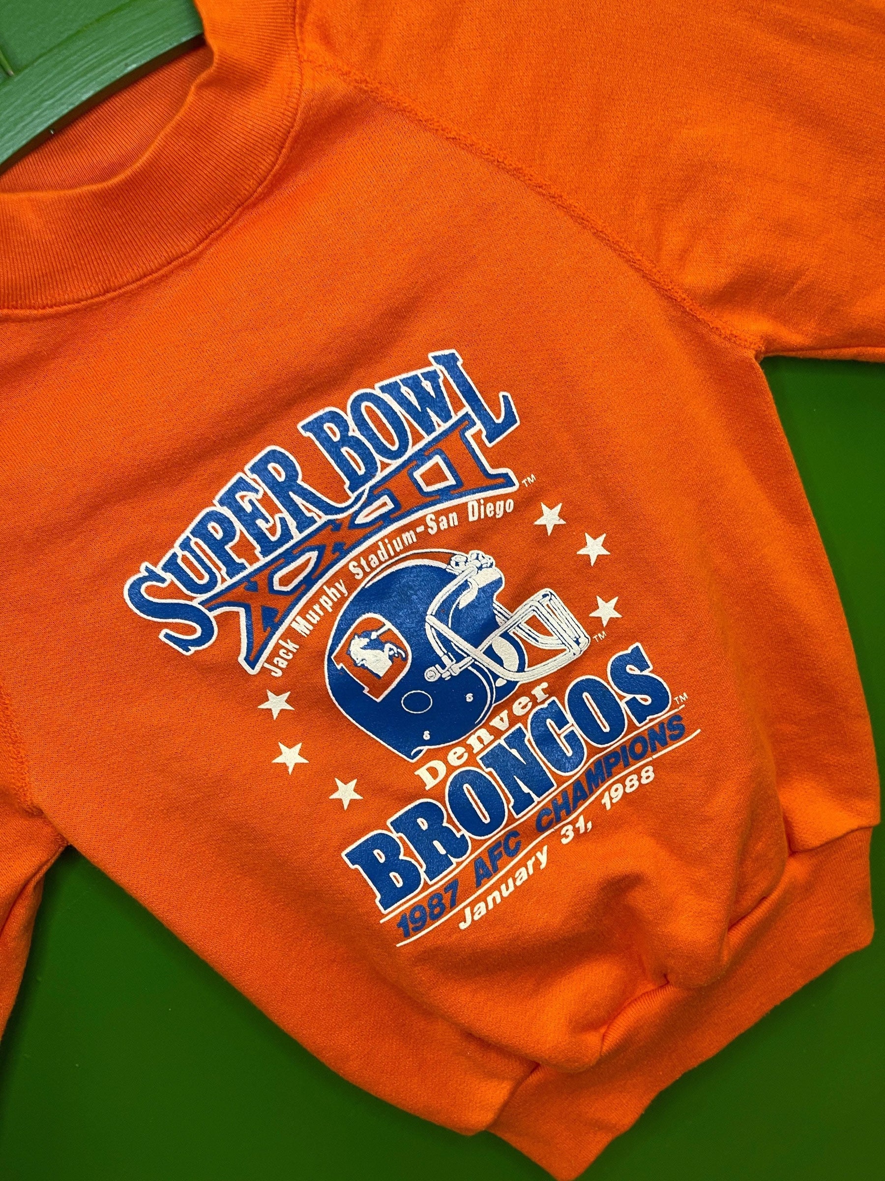 NFL Denver Broncos Vintage Super Bowl XXII Sweatshirt Youth Small 6-8
