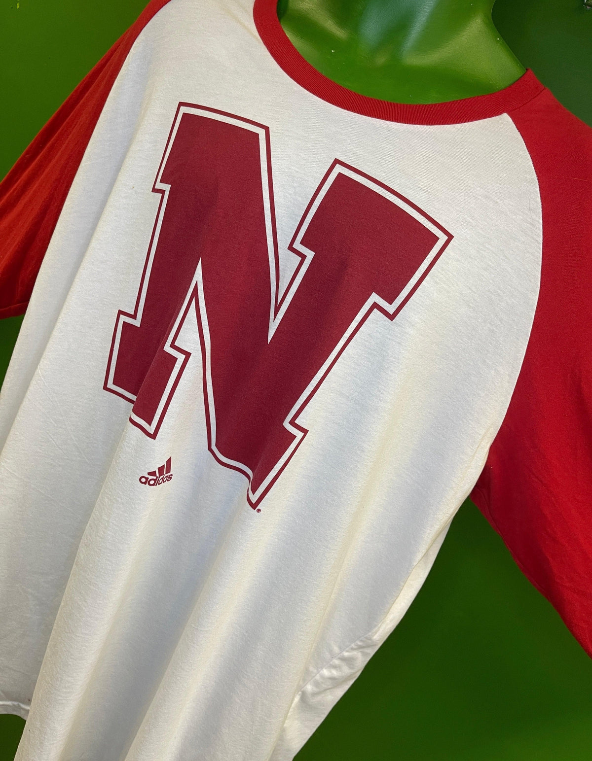 NCAA Nebraska Cornhuskers Adidas Long Sleeve T-Shirt Men's 3X-Large