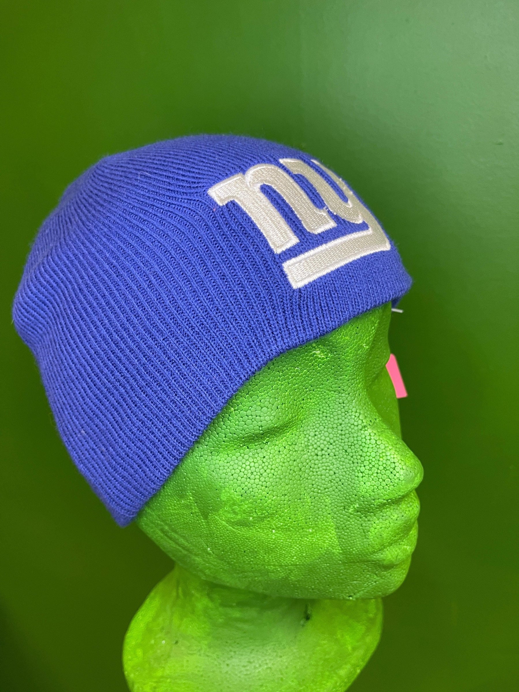 NFL New York Giants Reebok Blue Woolly Hat Beanie Youth X-Large 18-20
