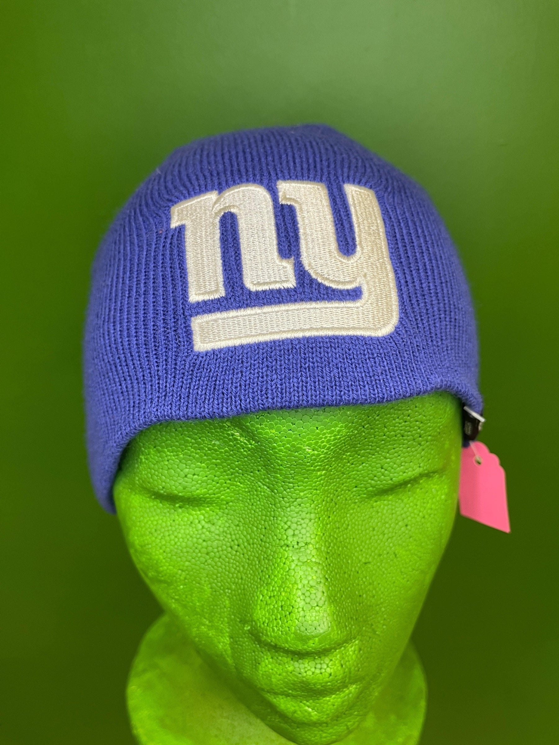 NFL New York Giants Reebok Blue Woolly Hat Beanie Youth X-Large 18-20