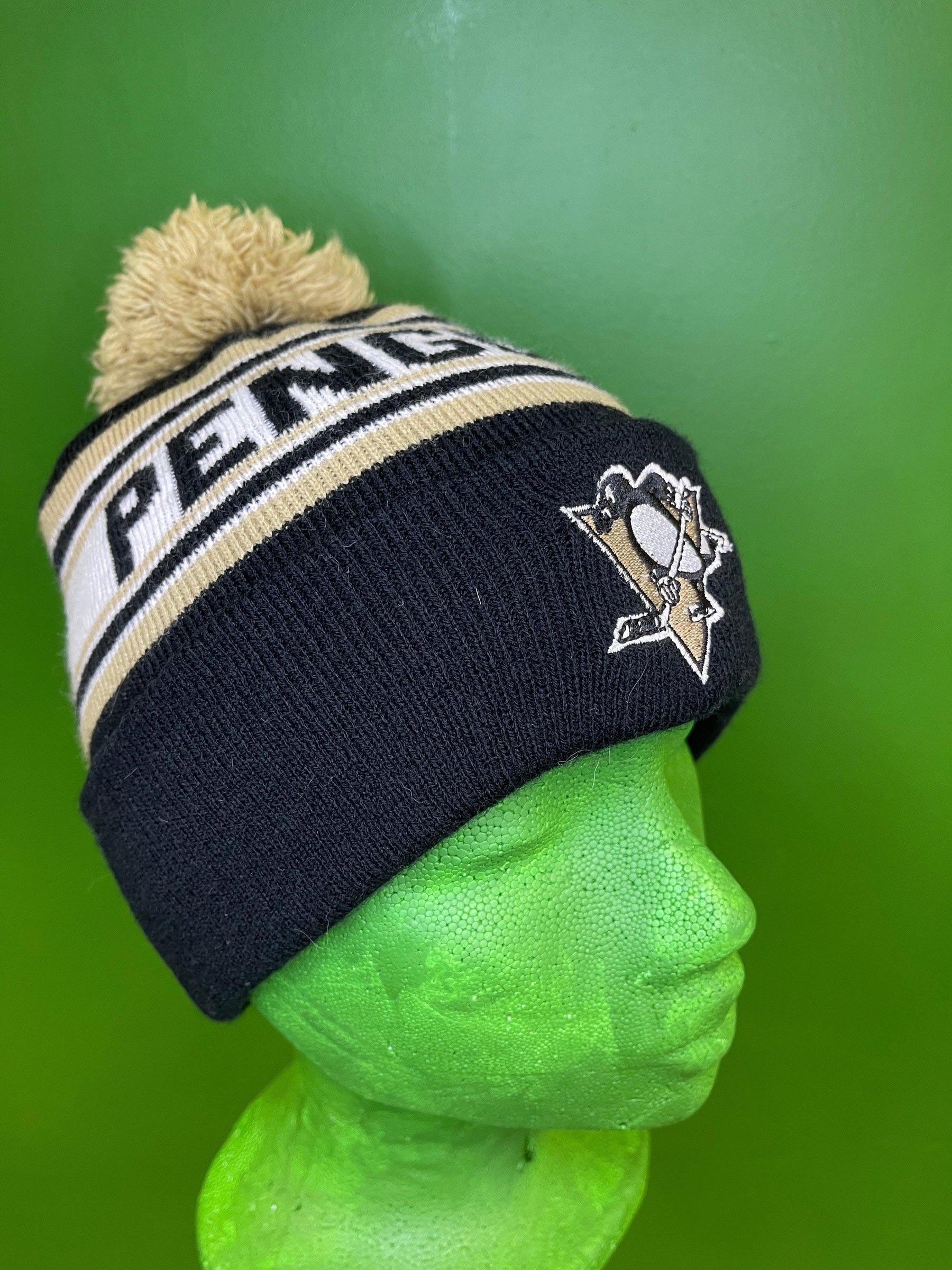 NHL Pittsburgh Penguins Reebok Woolly Bobble Hat Youth 8-20 OSFM