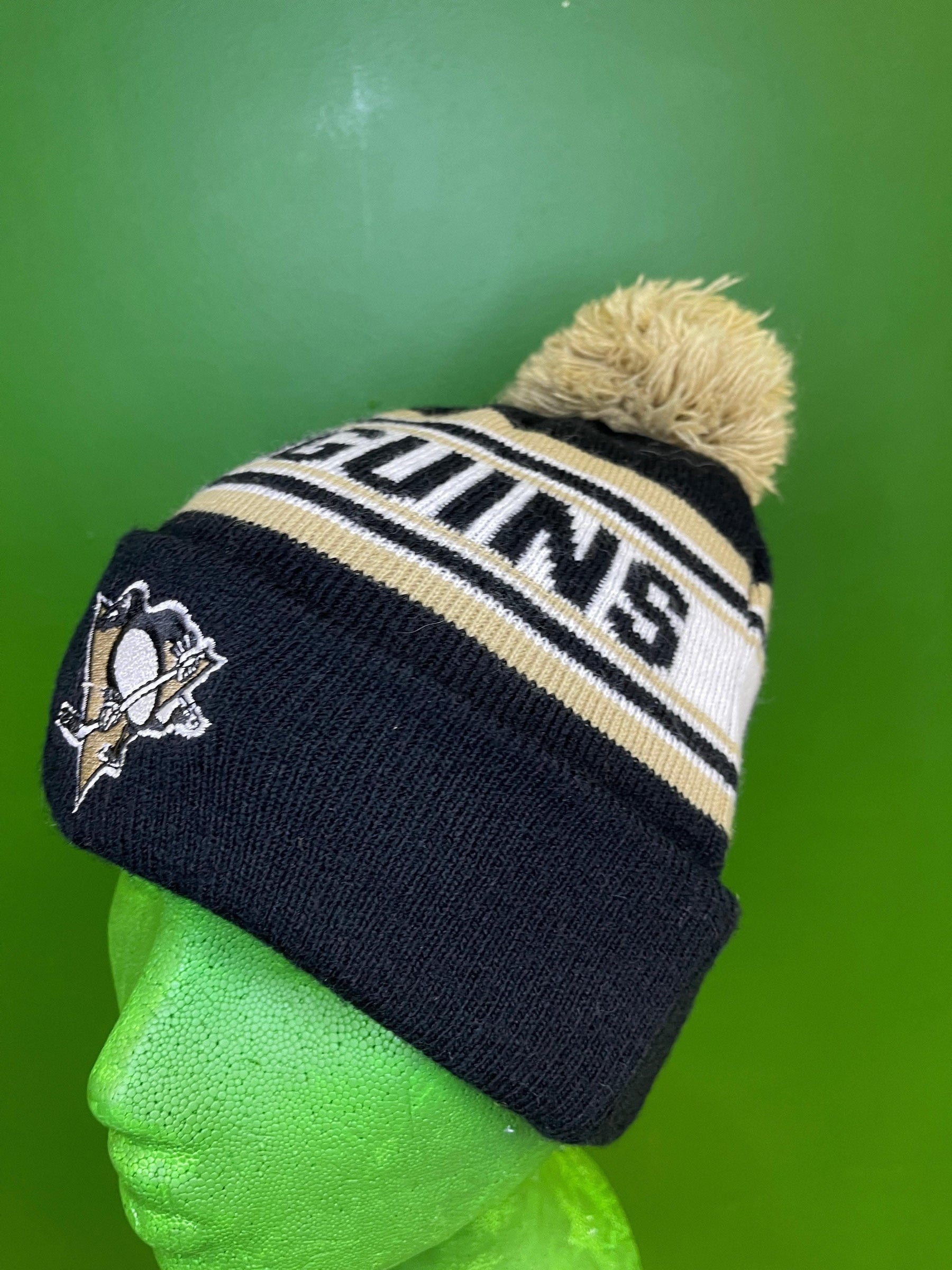 NHL Pittsburgh Penguins Reebok Woolly Bobble Hat Youth 8-20 OSFM