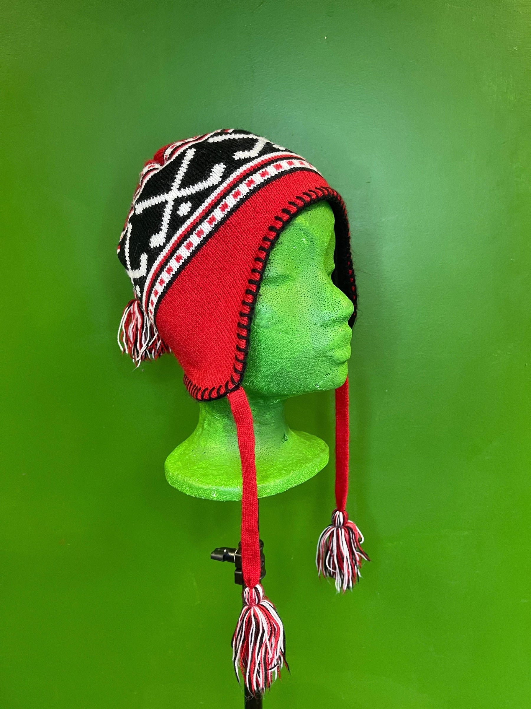 NHL Detroit Red Wings Woolly Bobble Hat with Tassel Ties Kids' OSFA