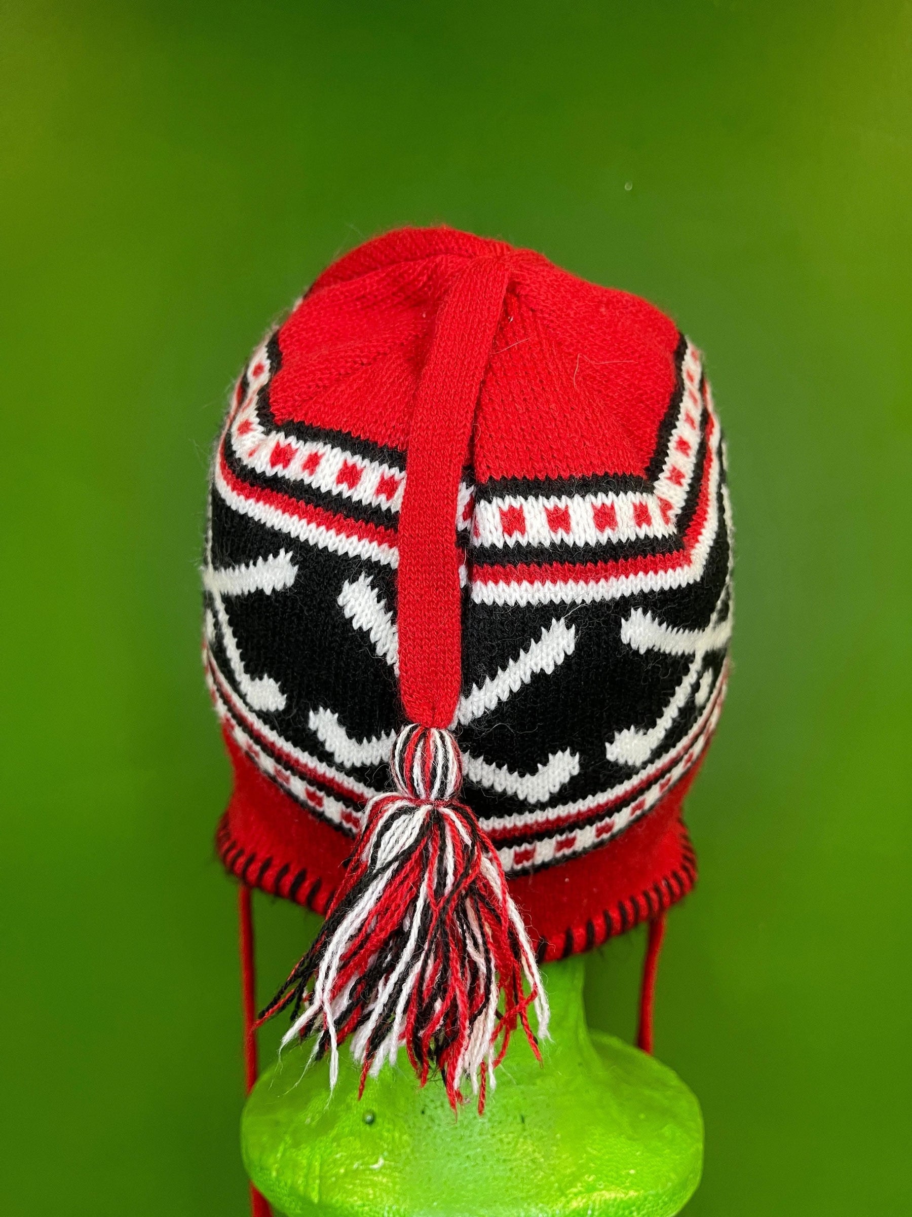 NHL Detroit Red Wings Woolly Bobble Hat with Tassel Ties Kids' OSFA