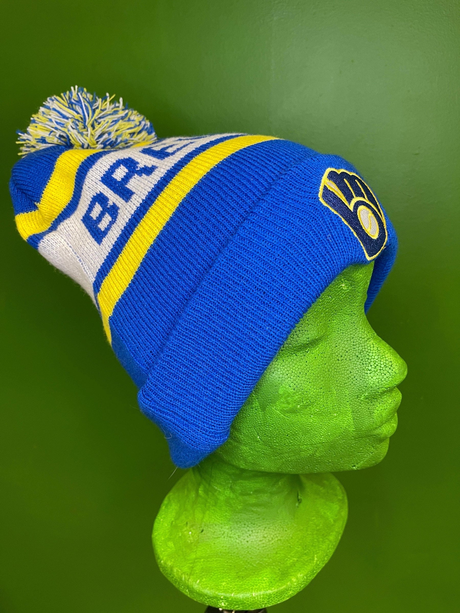 MLB Milwaukee Brewers Woolly Bobble Hat Youth OSFM