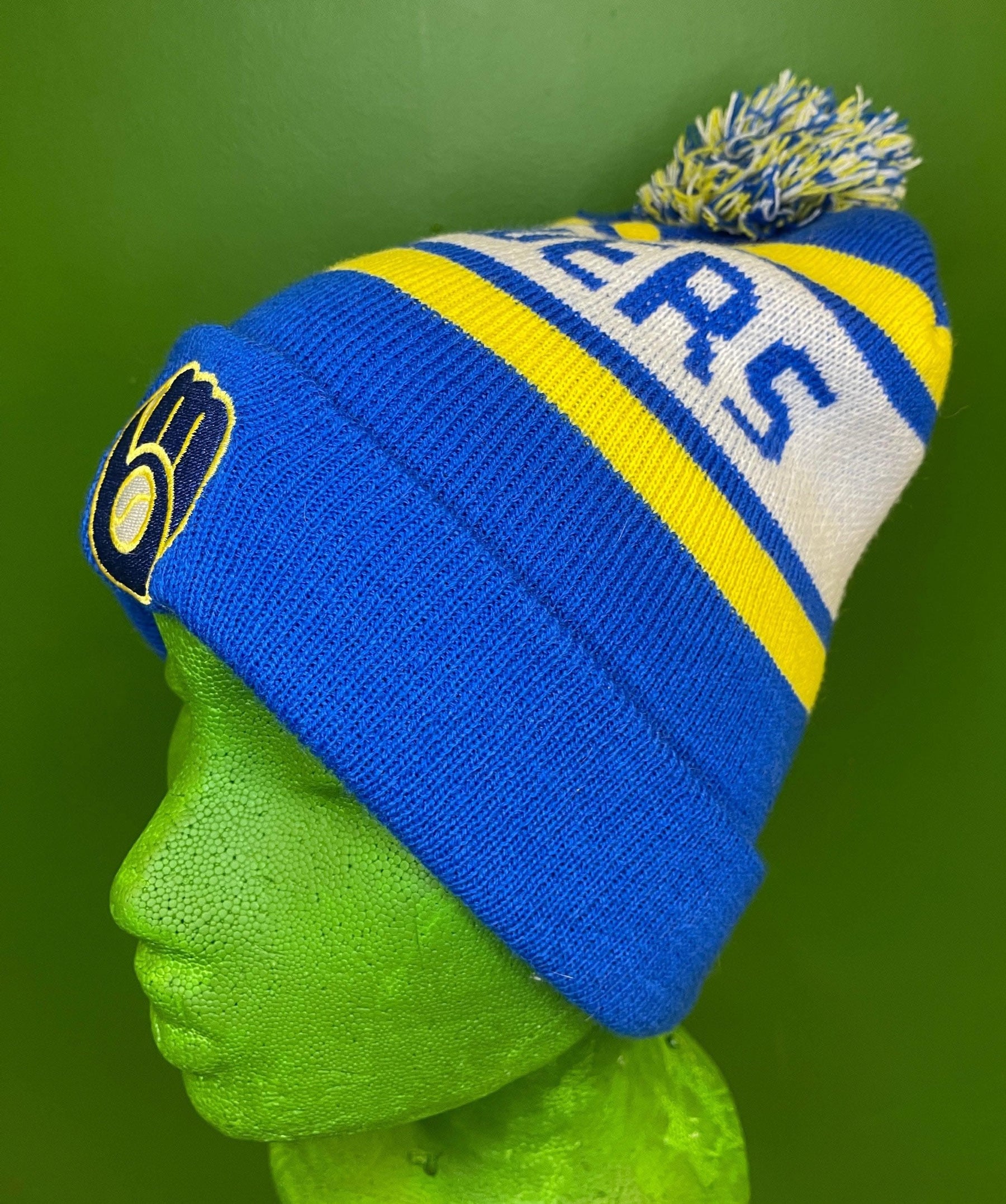 MLB Milwaukee Brewers Woolly Bobble Hat Youth OSFM