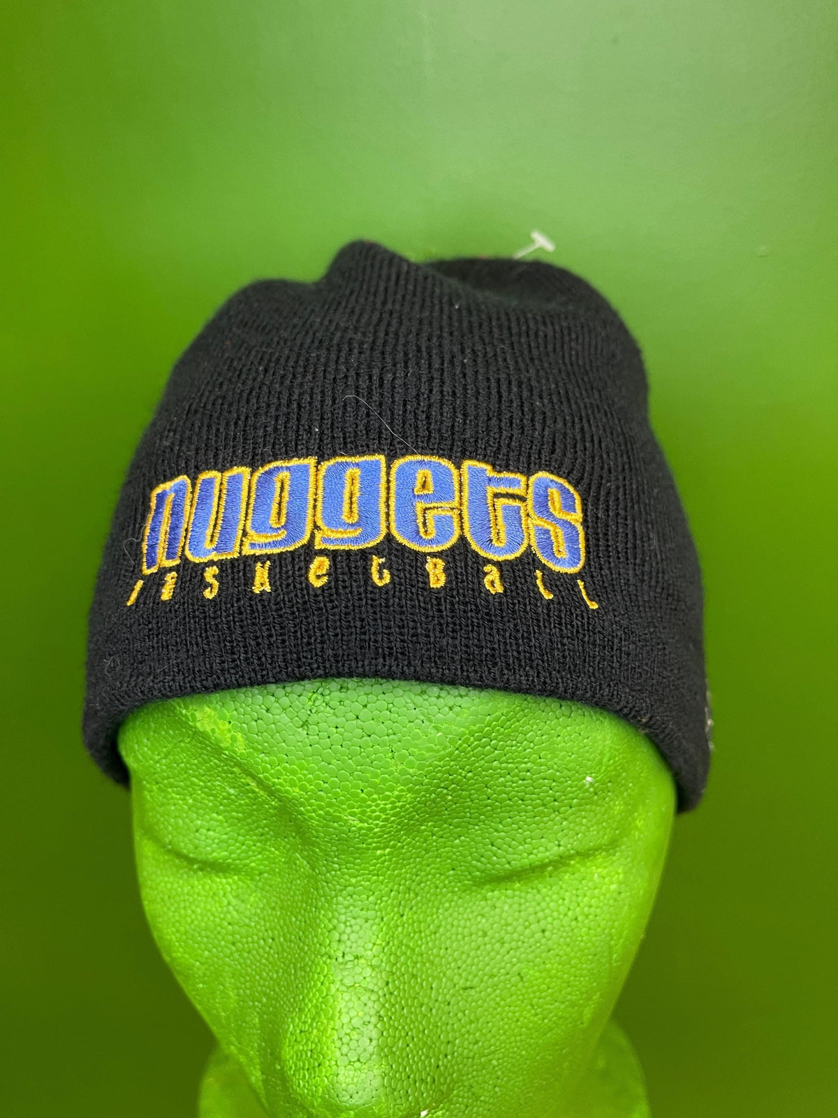 NBA Denver Nuggets Adidas Grip Lining Black Woolly Hat Beanie OSFM