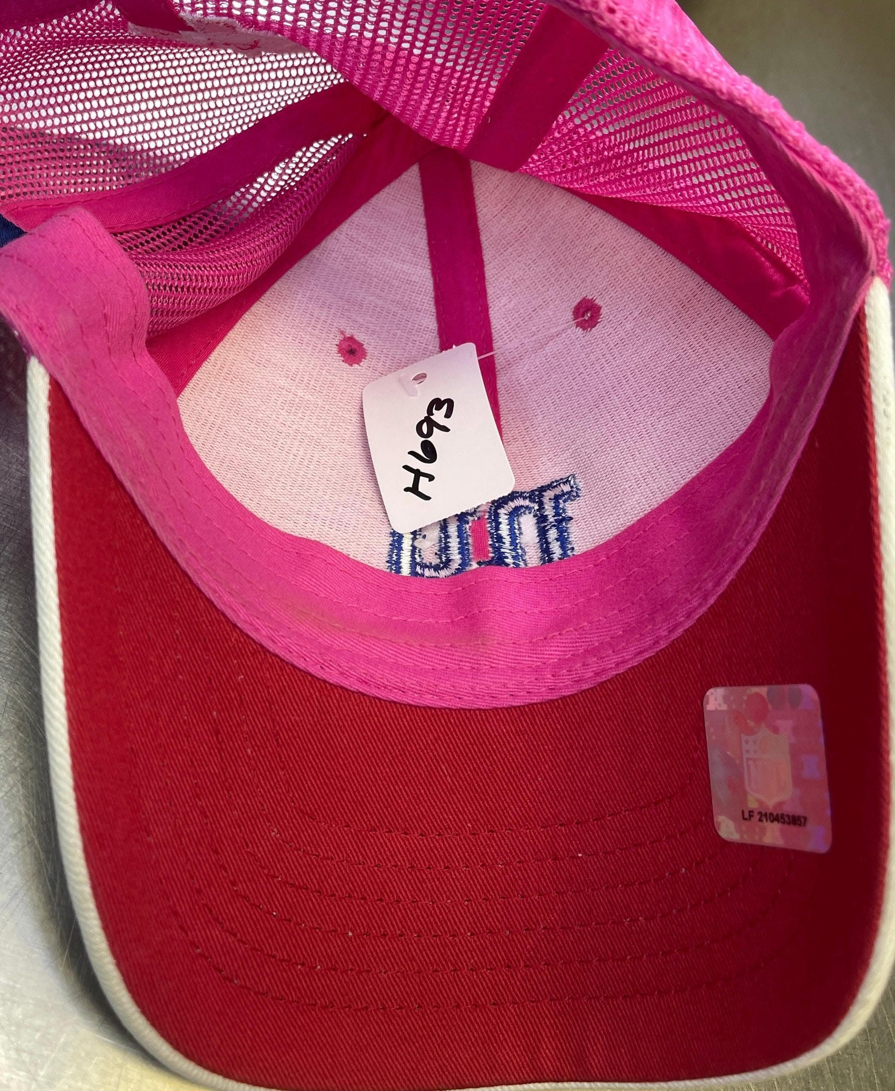 NFL New York Giants Reebok Pink Crucial Catch Cap/Hat Women's OSFM