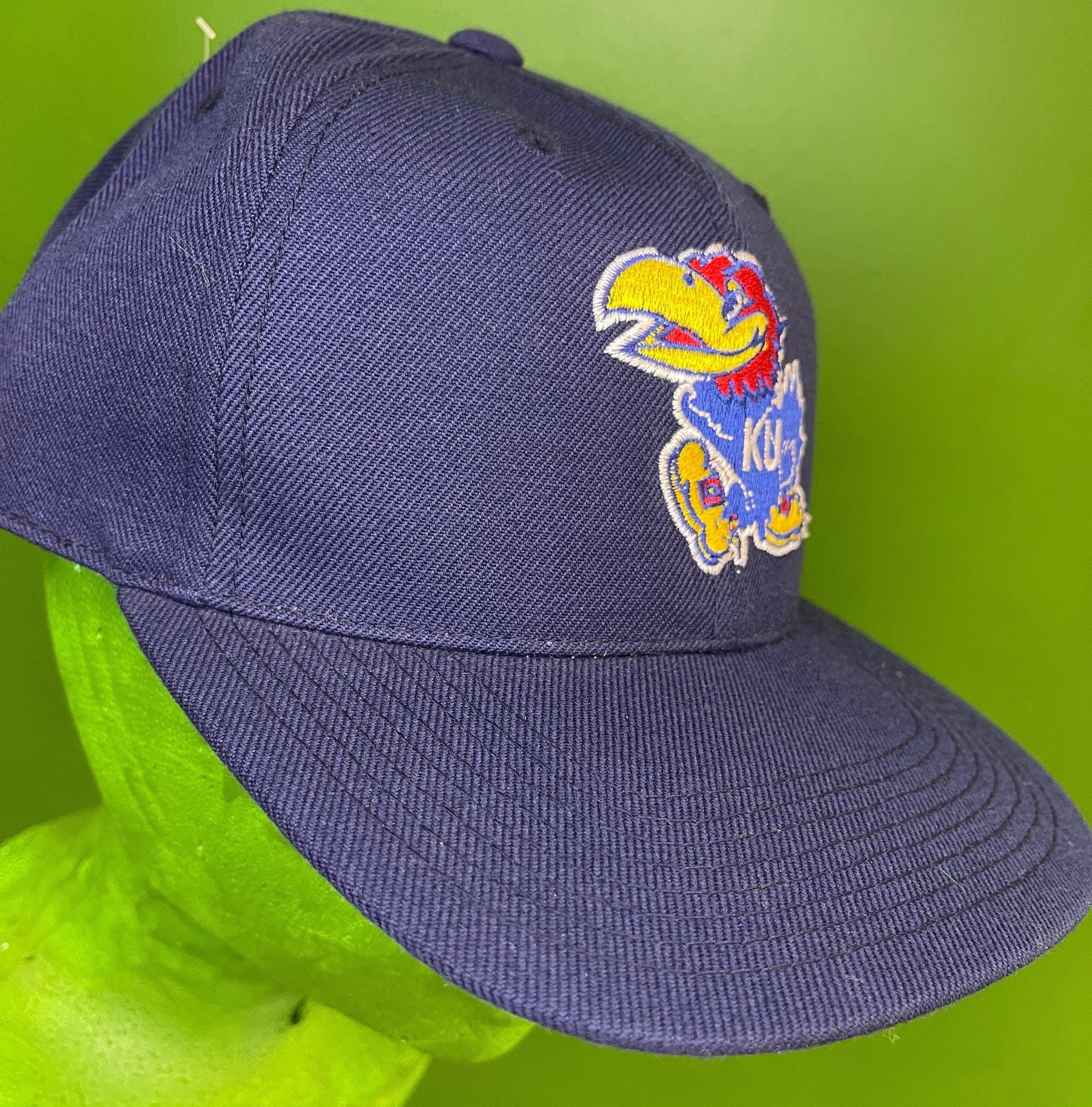 NCAA Kansas Jayhawks Wool Blend Baseball Cap Hat Fitted Size 7-1/4 NWT