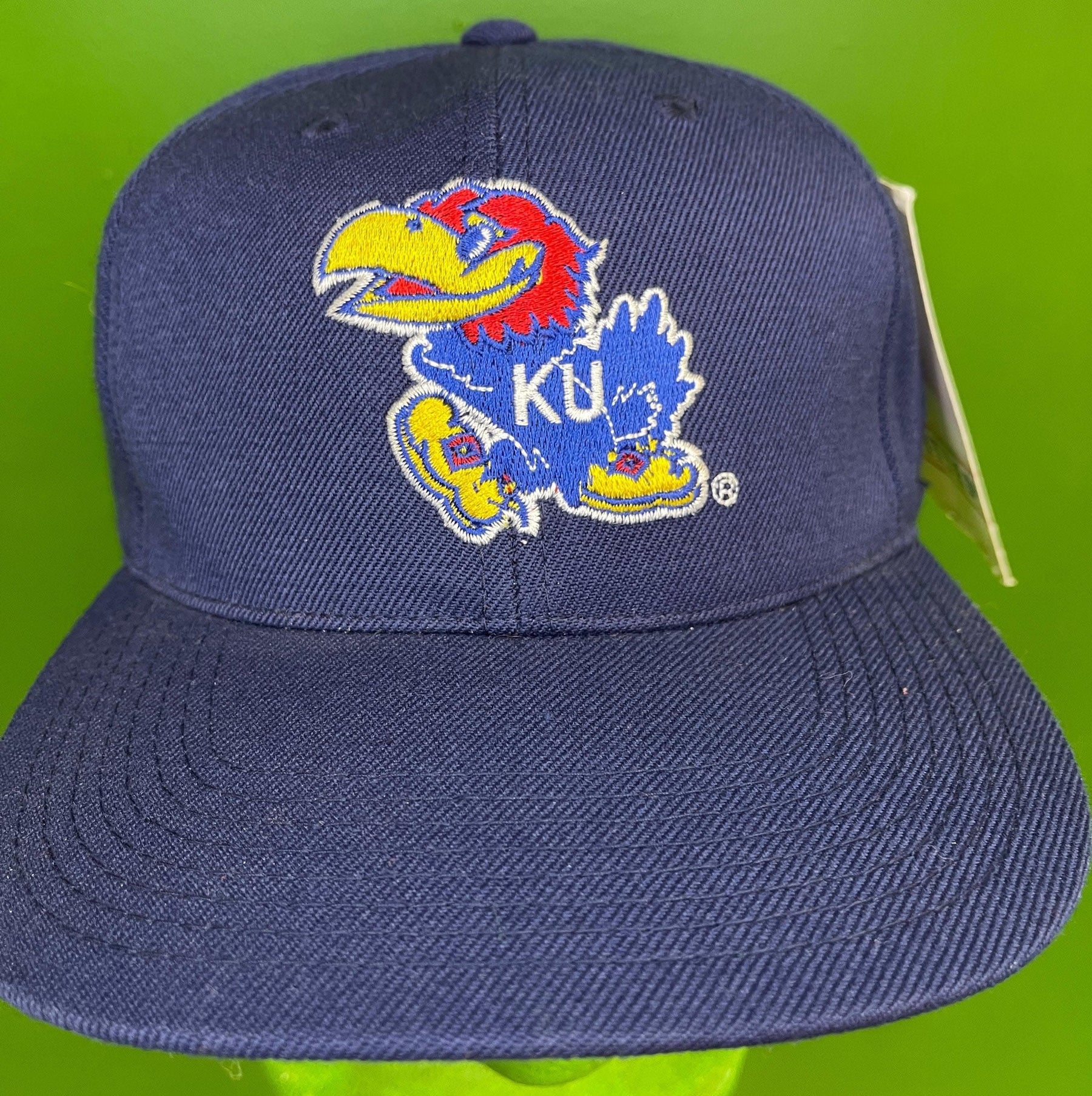 NCAA Kansas Jayhawks Wool Blend Baseball Cap Hat Fitted Size 7-1/4 NWT