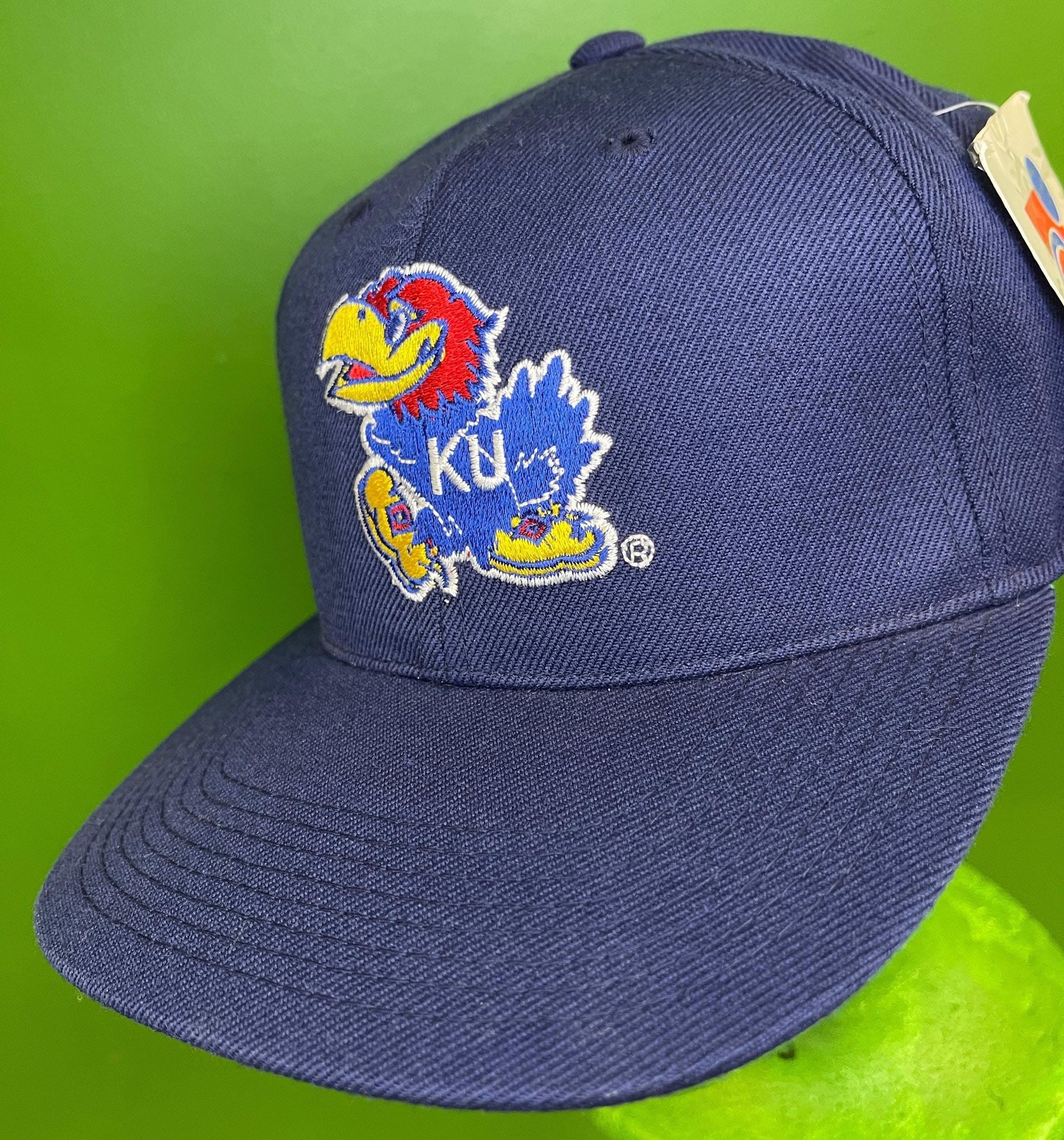 NCAA Kansas Jayhawks Wool Blend Baseball Cap Hat Fitted Size 7-1/4 NWT