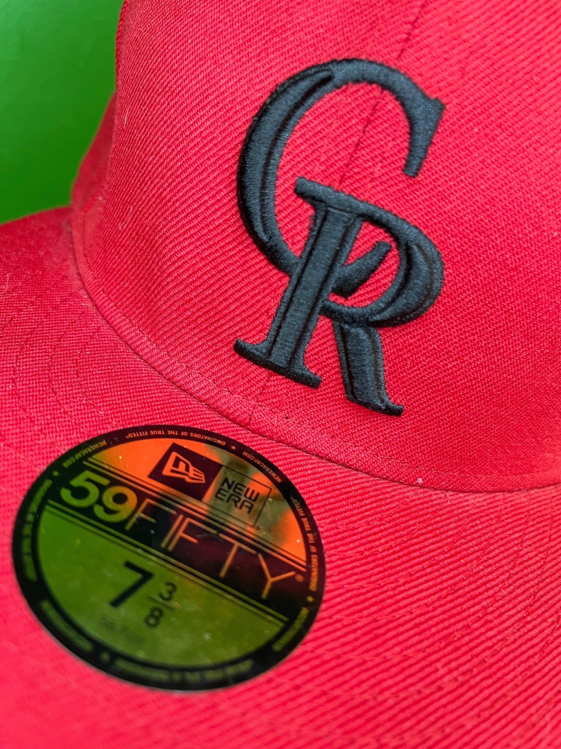 MLB Colorado Rockies New Era Baseball 59FIFTY Red Cap 7-3/8