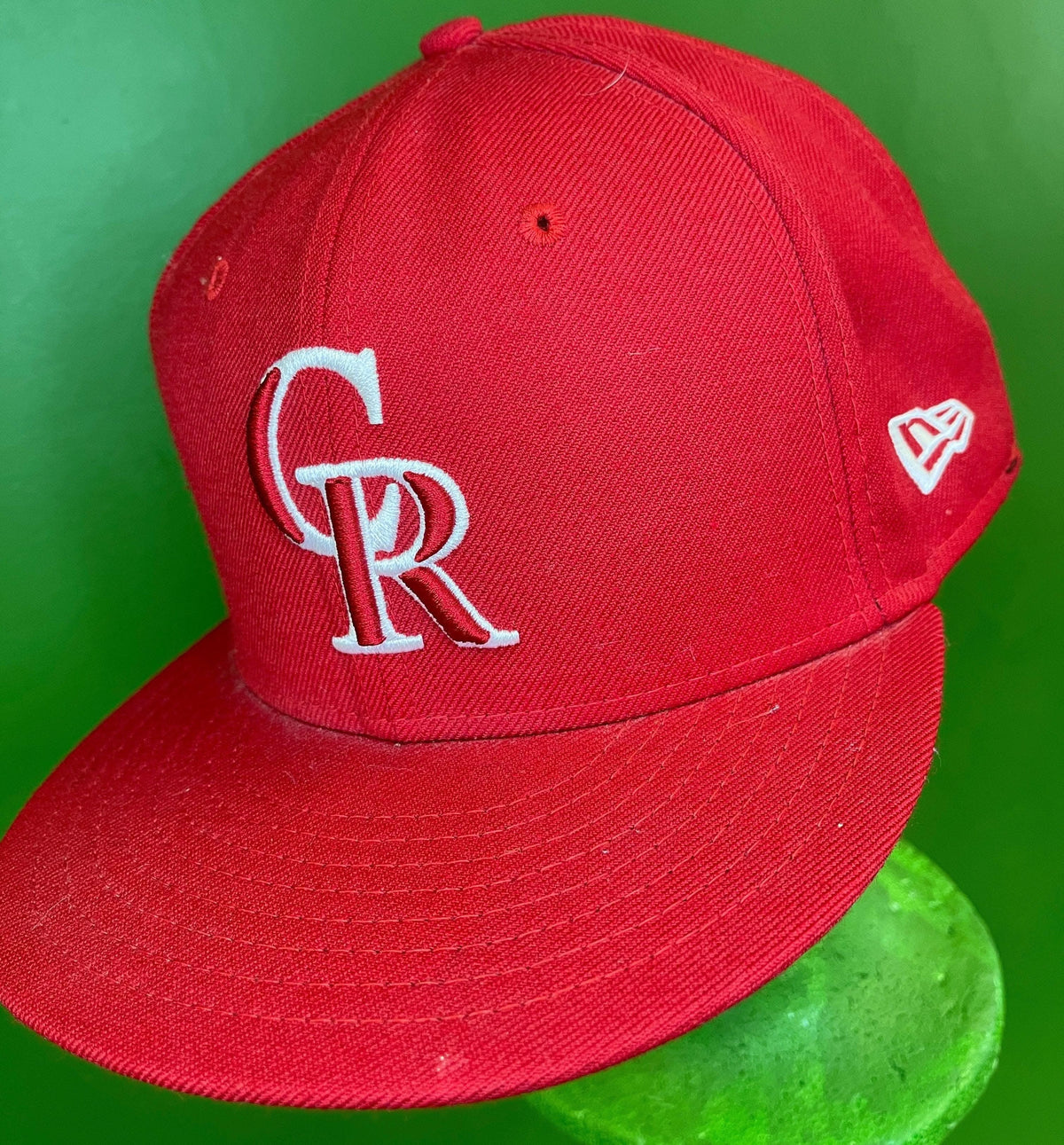 MLB Colorado Rockies New Era Baseball 59FIFTY Red Hat Cap Size 7-3/8
