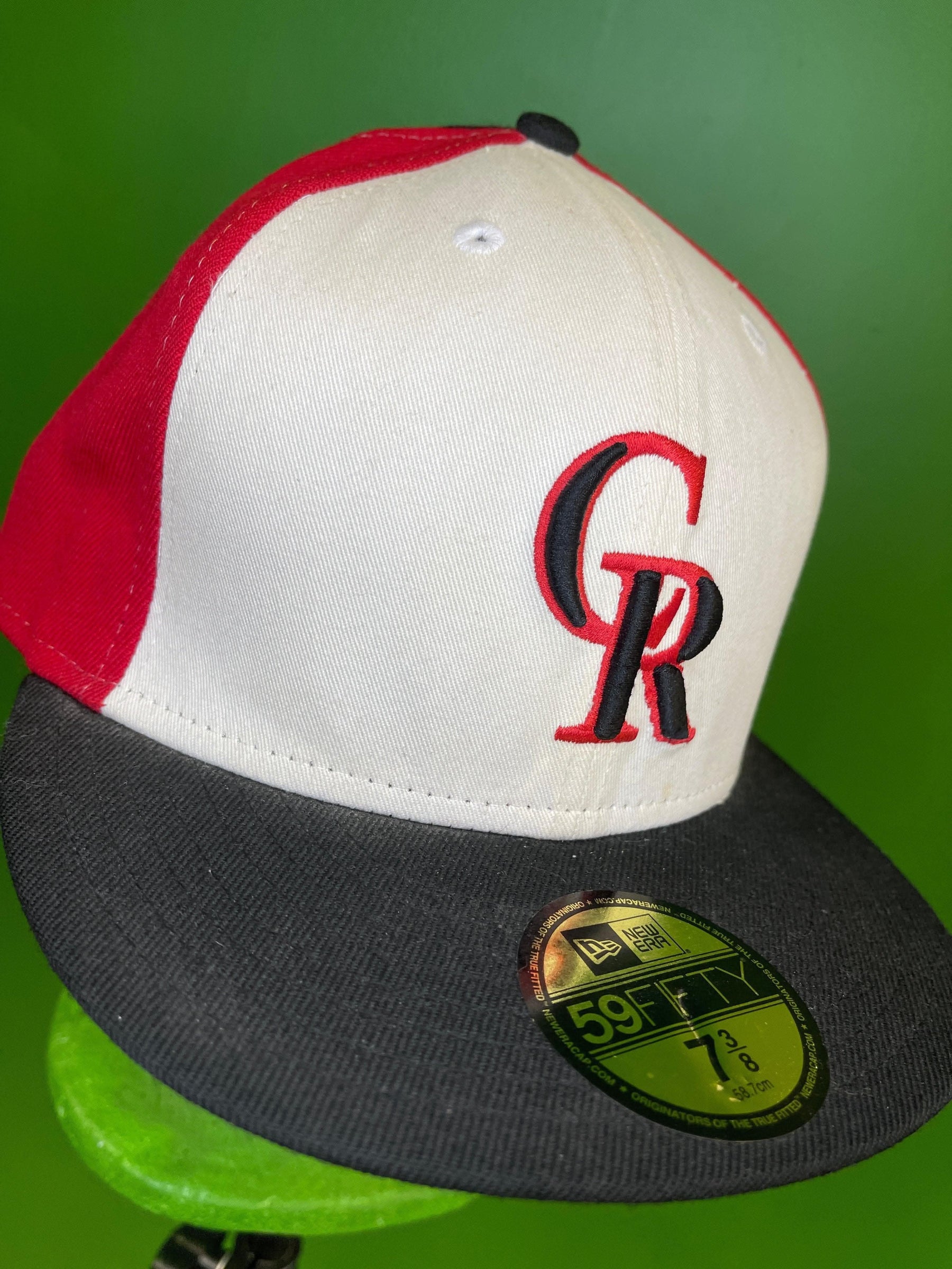 MLB Colorado Rockies New Era Baseball 59FIFTY Red White Black Cap 7-3/8