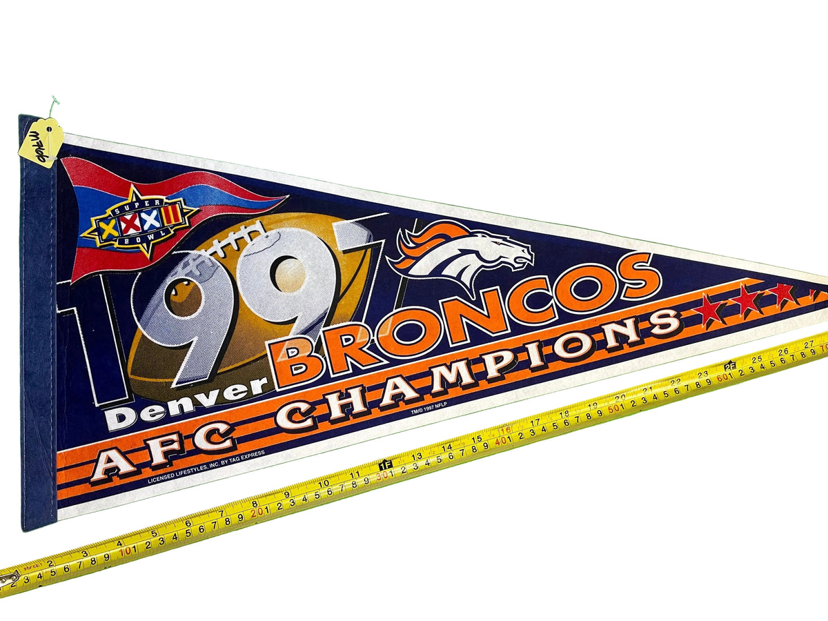 NFL Denver Broncos Vintage Collector Pennant 1997 AFC Champions