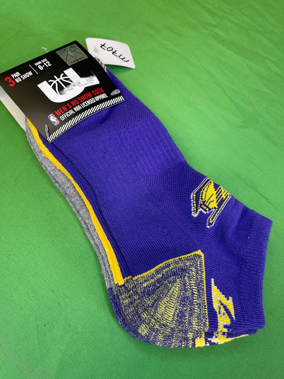 NBA Los Angeles Lakers Basketball No Show Socks 3 Pair Men's OSFM NWT