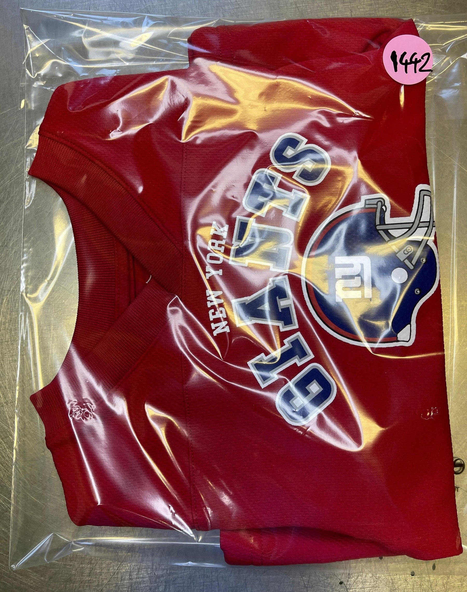 NFL New York Giants Red Jersey-Style Long Sleeve T-Shirt 12 Months
