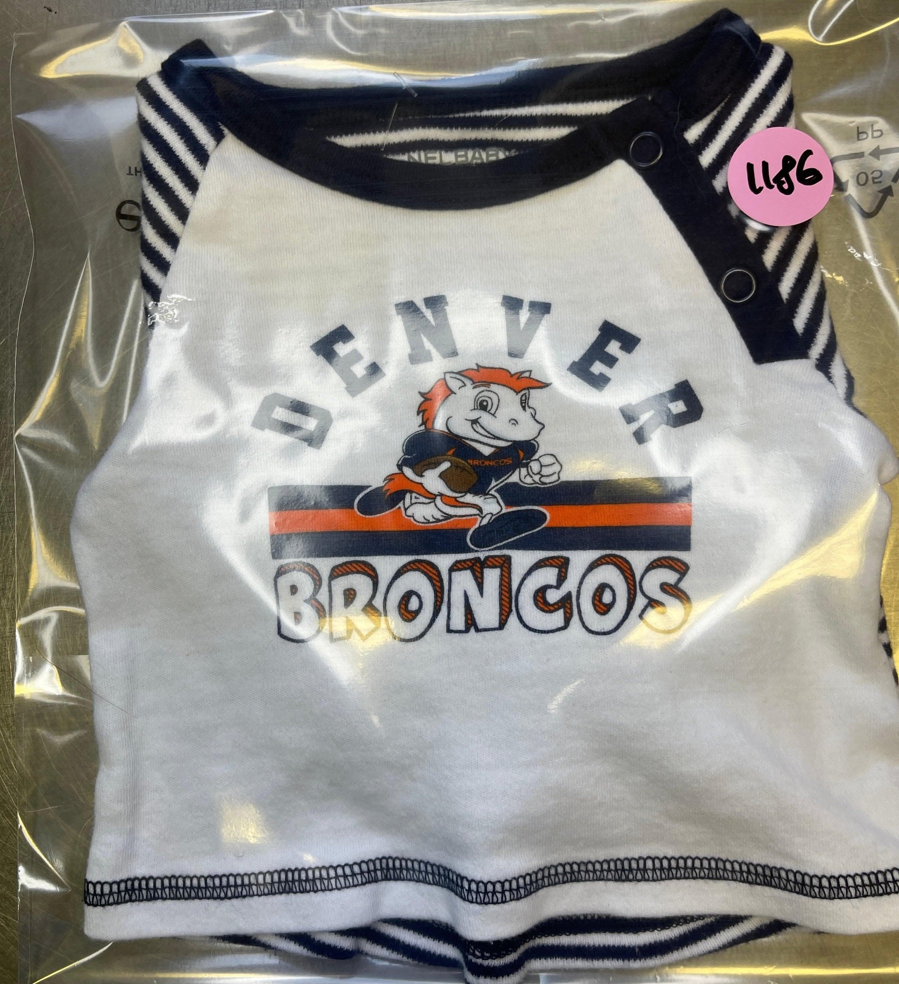 NFL Denver Broncos Striped Long Sleeve T-Shirt 3 months