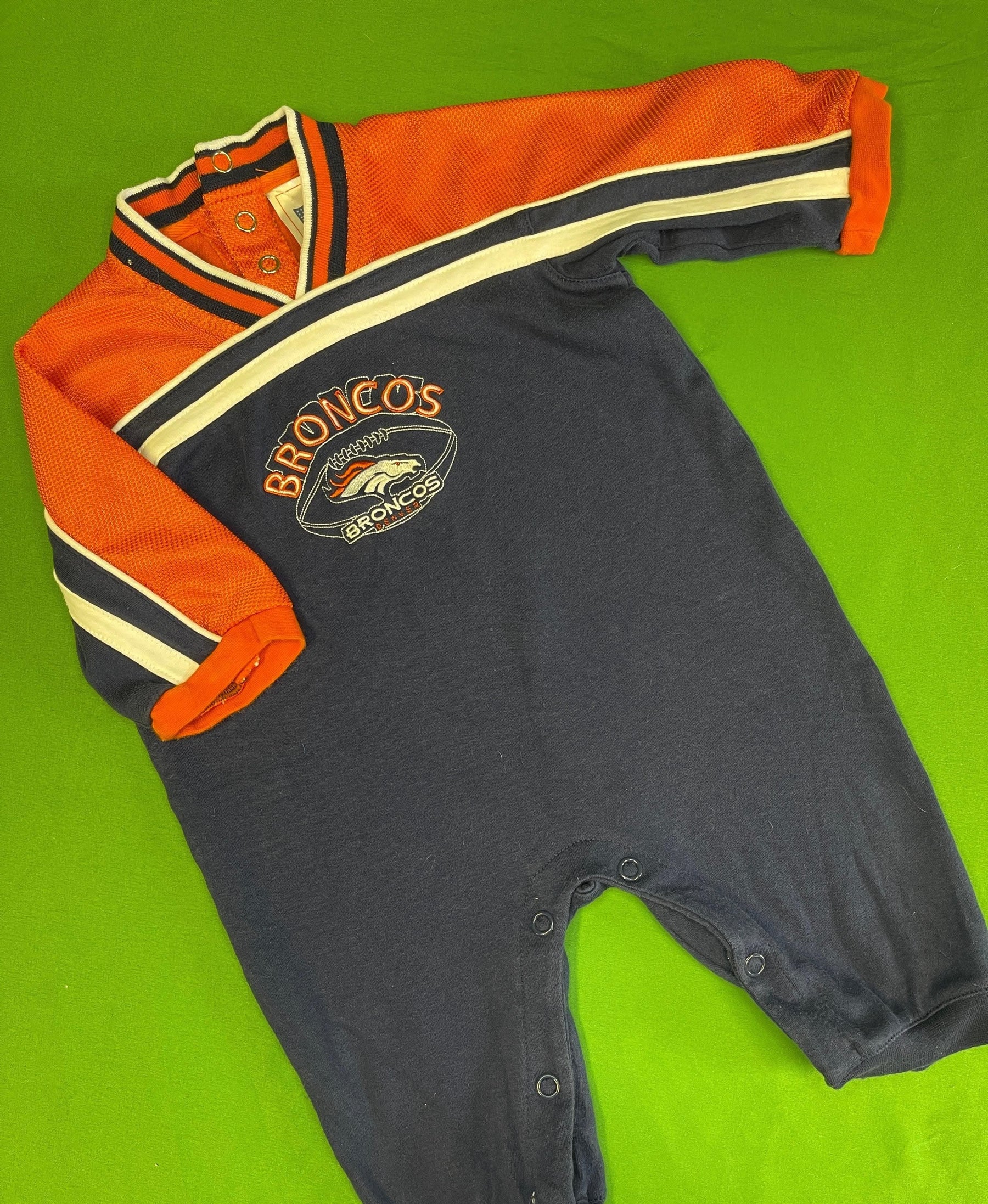 NFL Denver Broncos Jersey-Style Long Sleeve Bodysuit/Vest 6-9 months