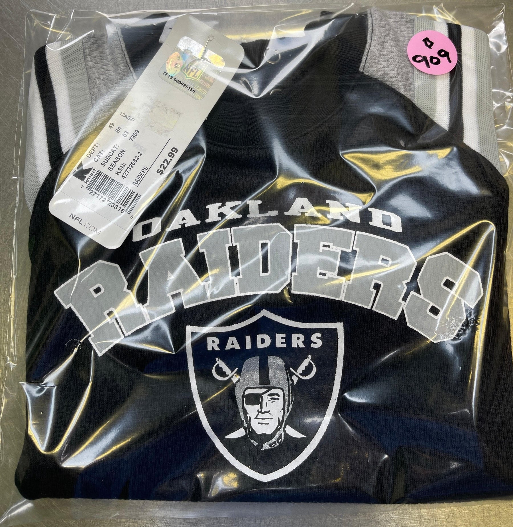 NFL Las Vegas (Oakland) Raiders L/S Bodysuit/Vest 12 months NWT