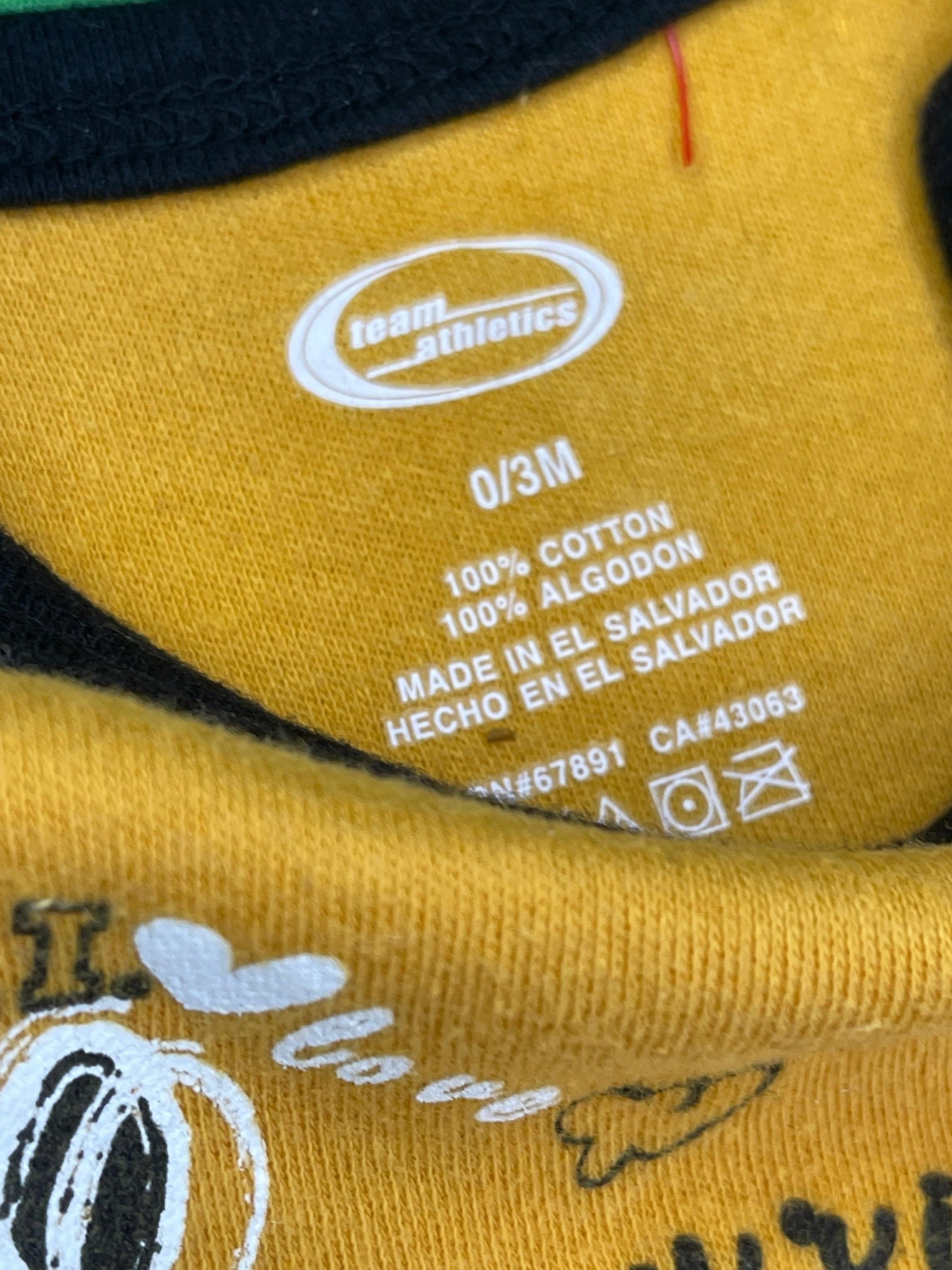 NCAA Missouri Tigers Mustard Bodysuit 0-3 months