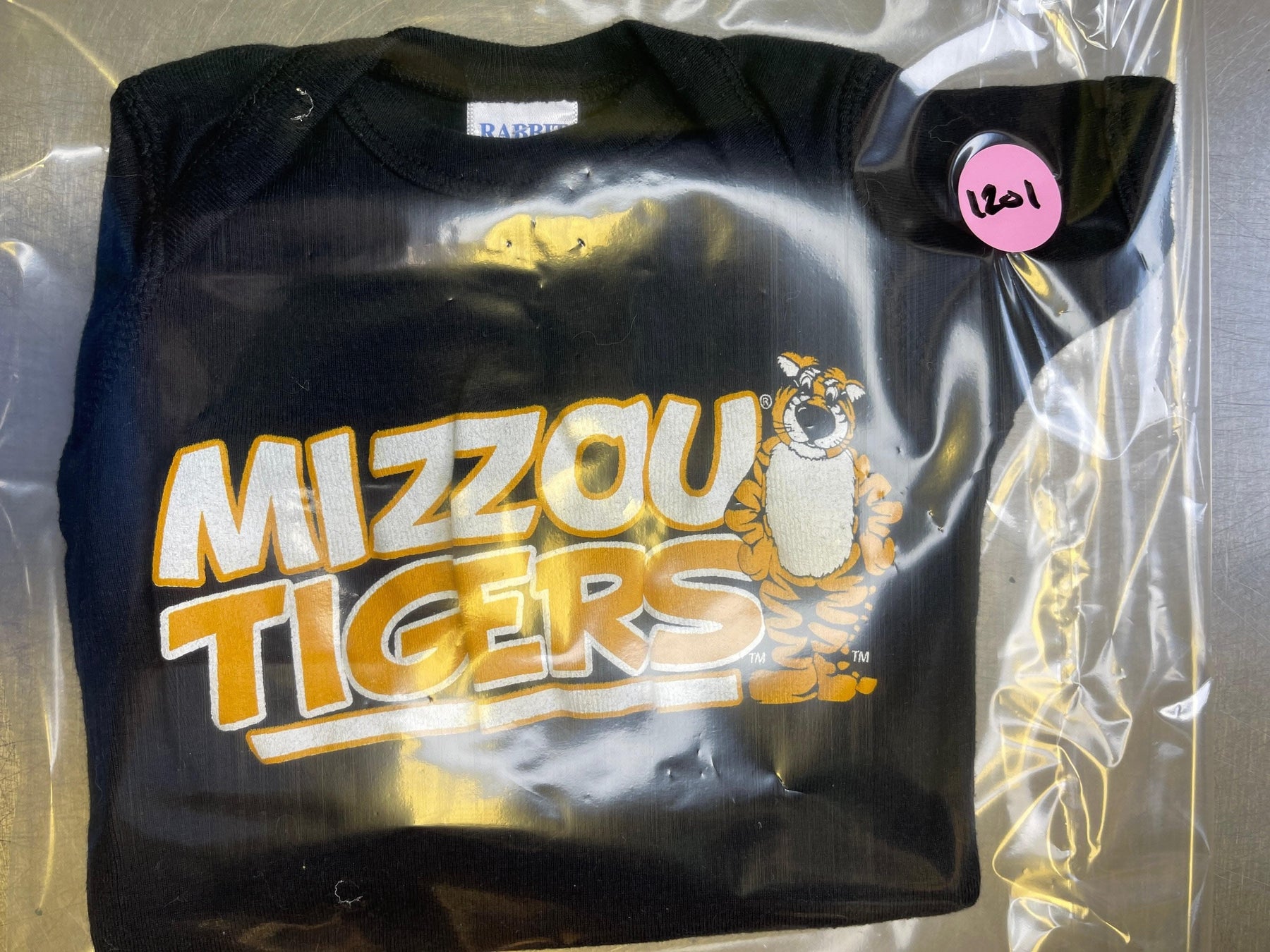 NCAA Missouri Tigers Black Bodysuit 6 months