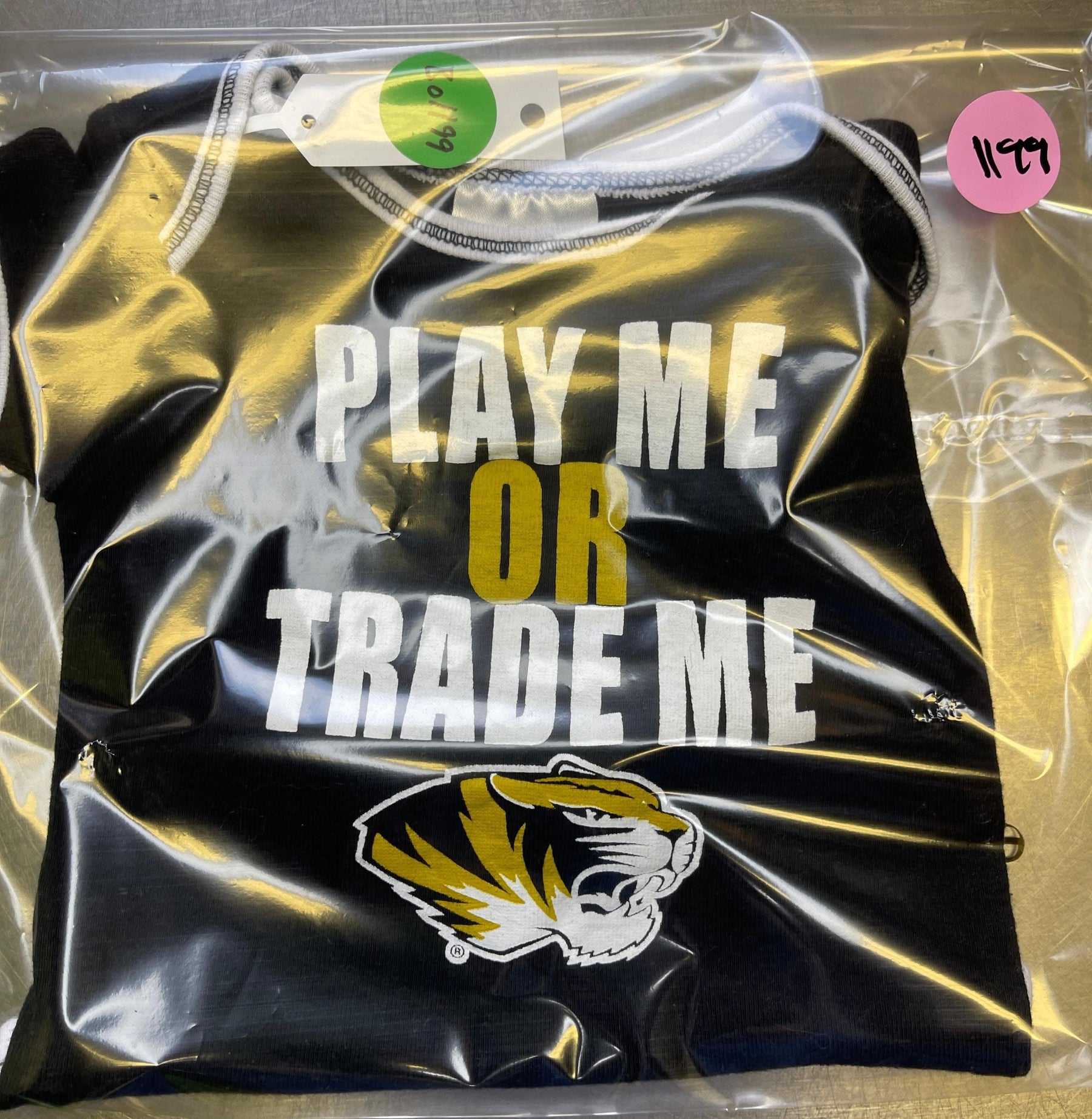 NCAA Missouri Tigers Black Bodysuit 0-3 months