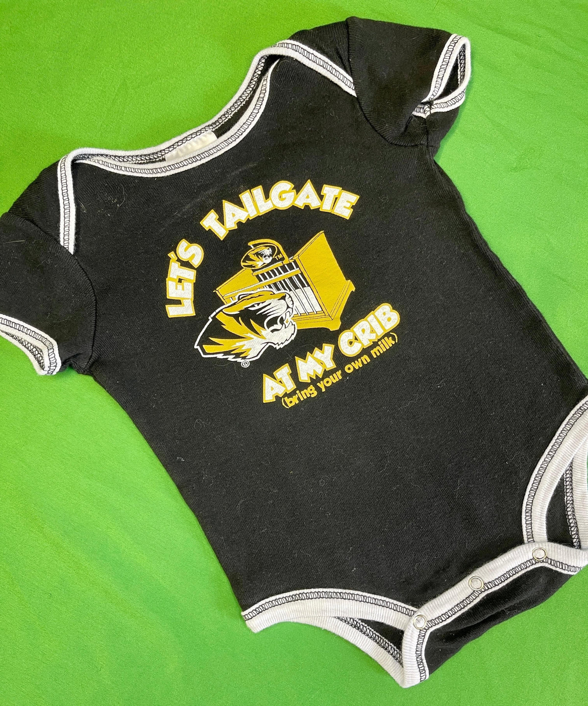 NCAA Missouri Tigers Black Bodysuit 6-9 months