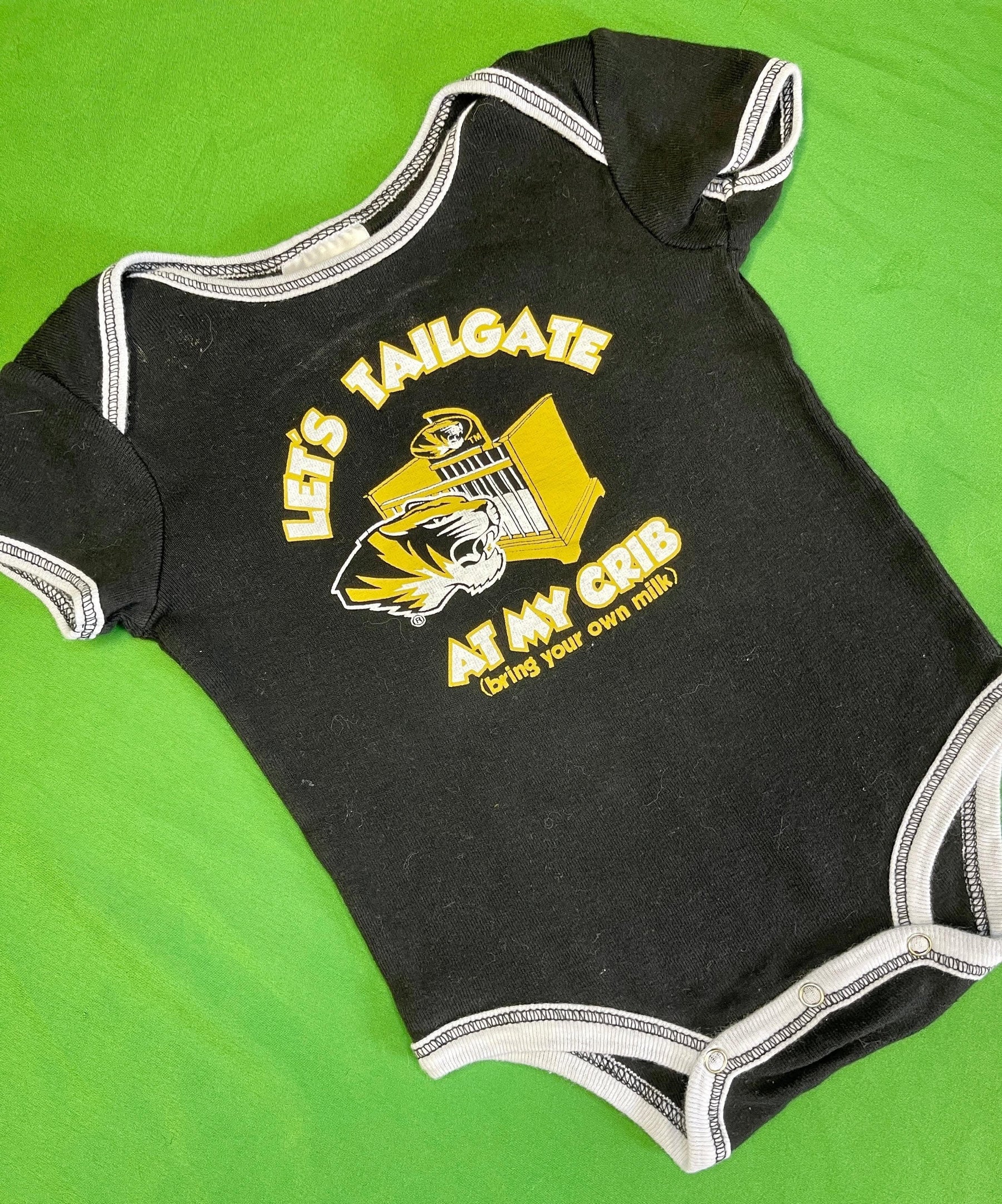 NCAA Missouri Tigers Black Bodysuit 6-9 months
