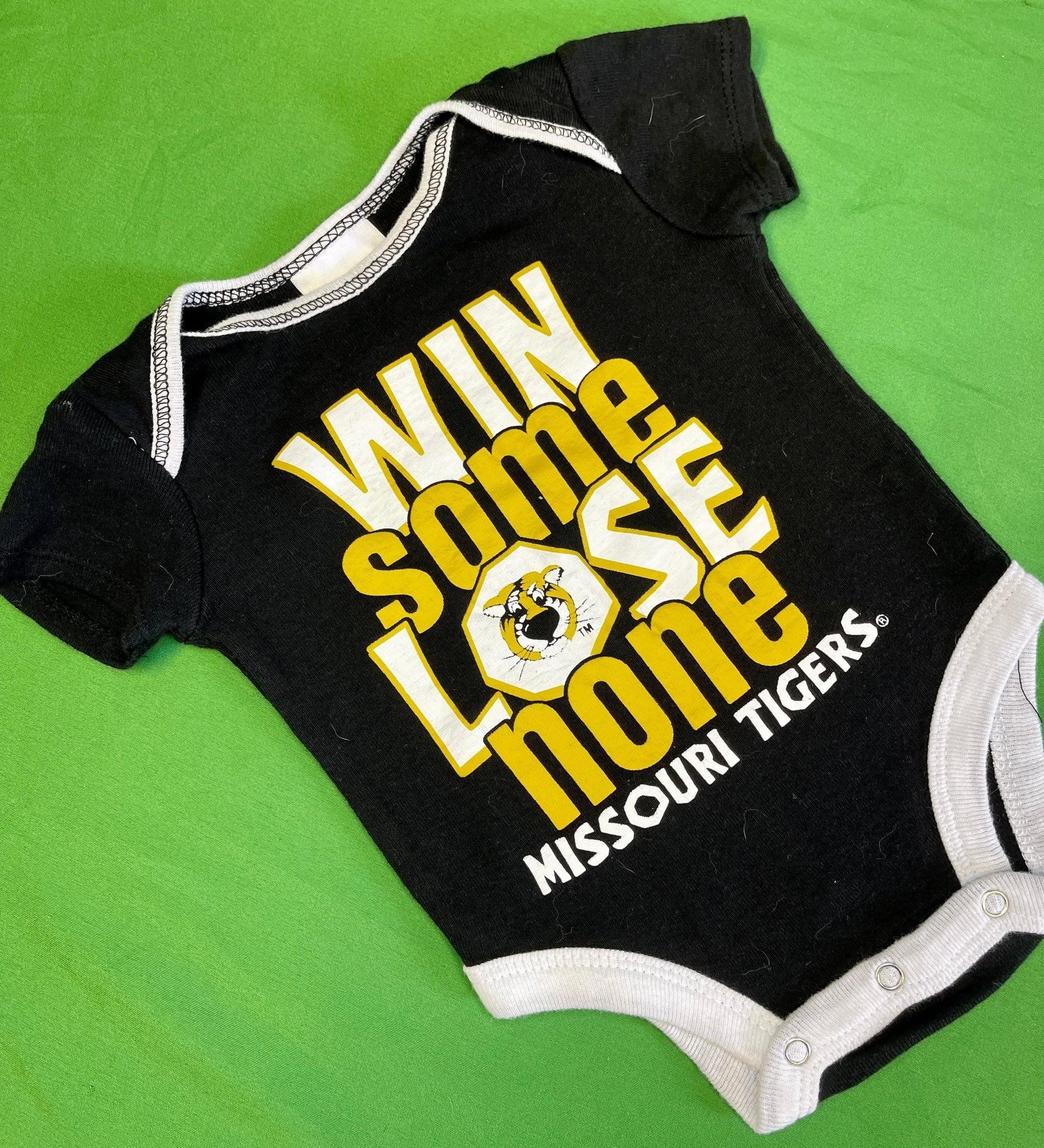 NCAA Missouri Tigers Black Bodysuit 0-3 months