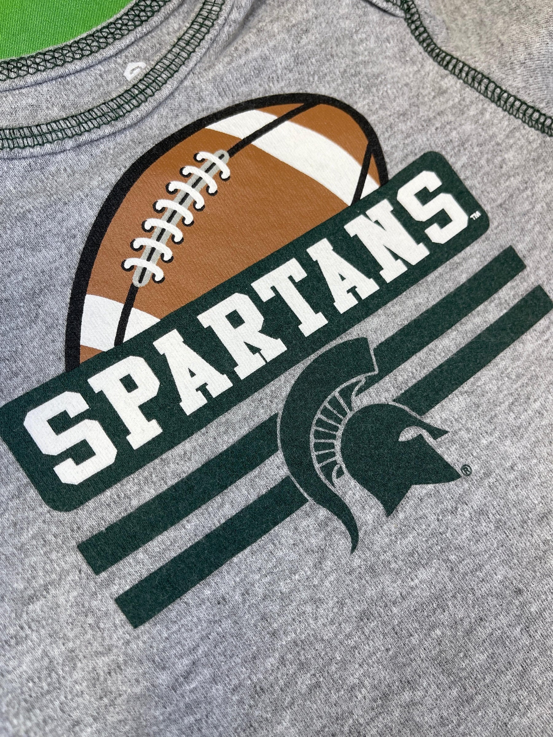 NCAA Michigan State Spartans Grey Infant Baby Bodysuit 12 months