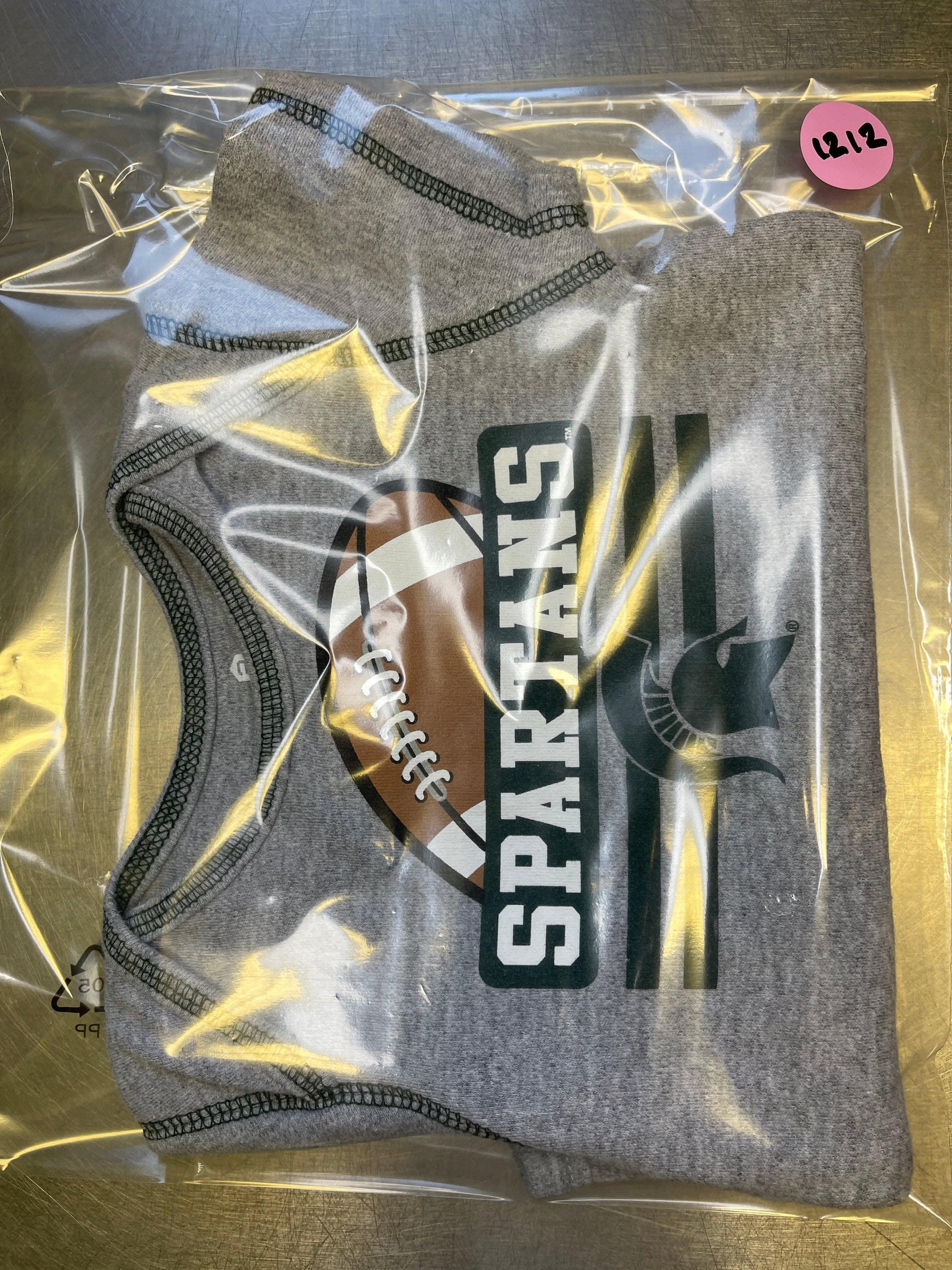 NCAA Michigan State Spartans Grey Infant Baby Bodysuit 12 months