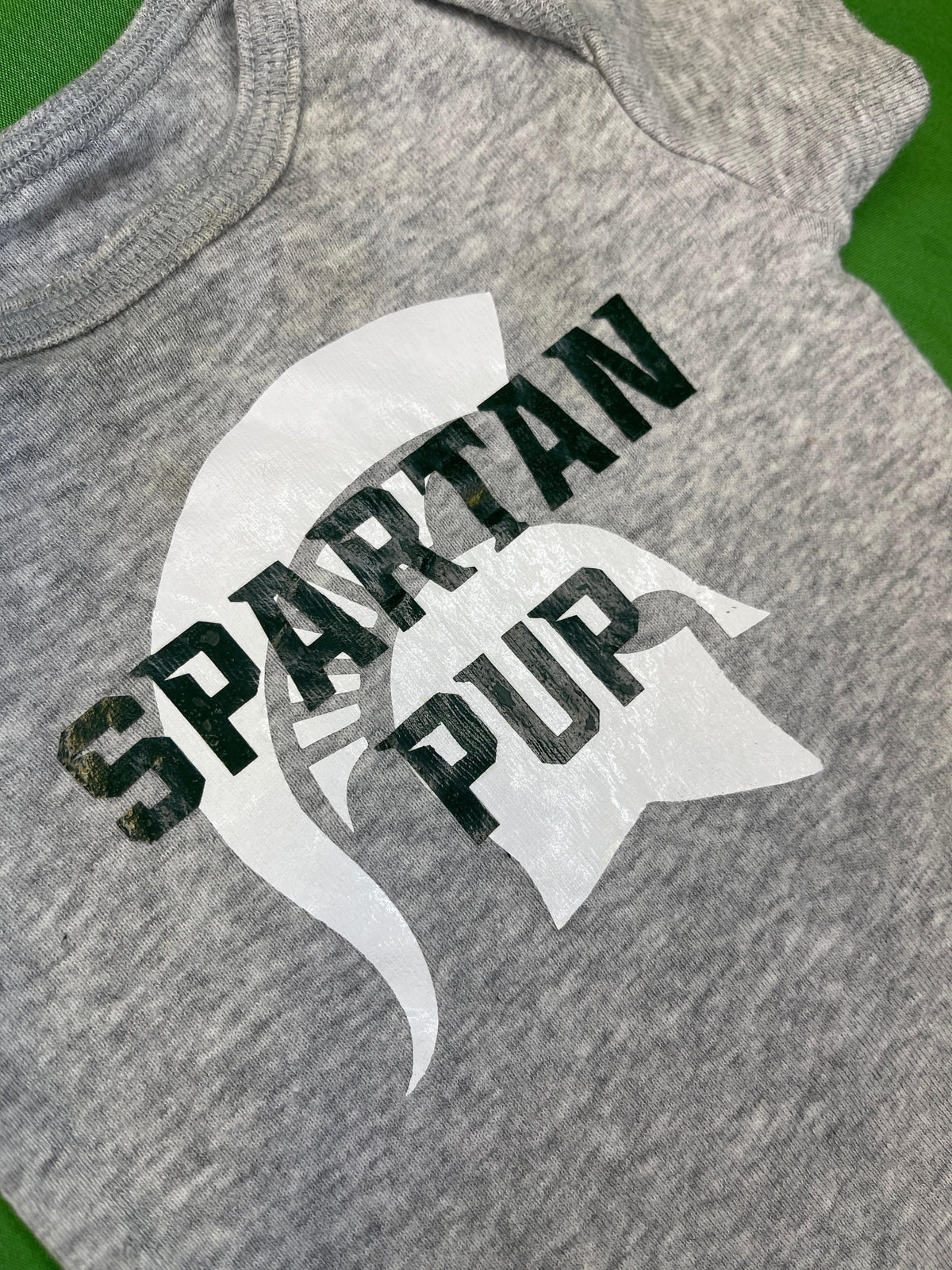 NCAA Michigan State Spartans Grey Bodysuit 0-3 months