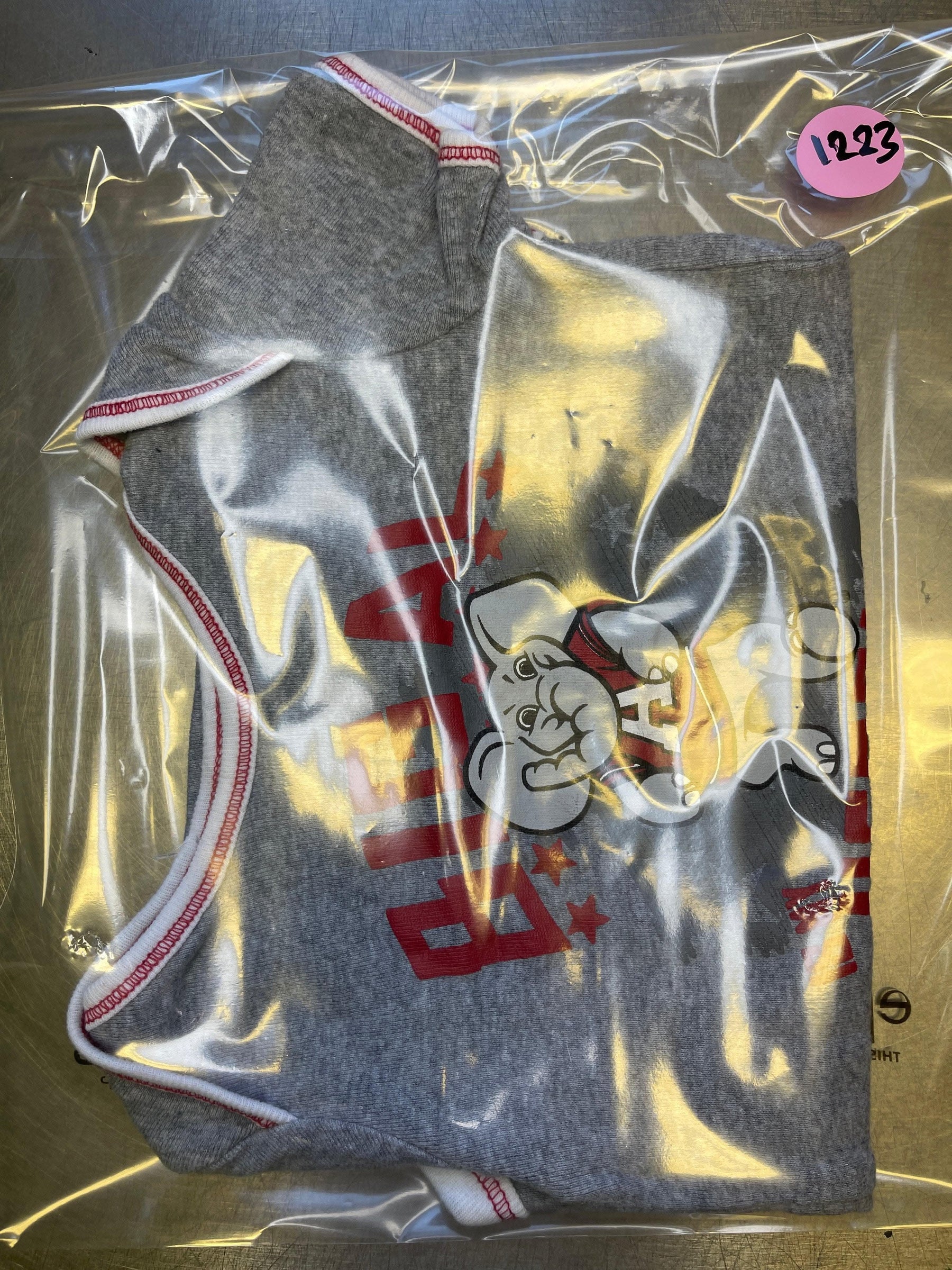 NCAA Alabama Crimson Tide Grey Bodysuit 6-9 months
