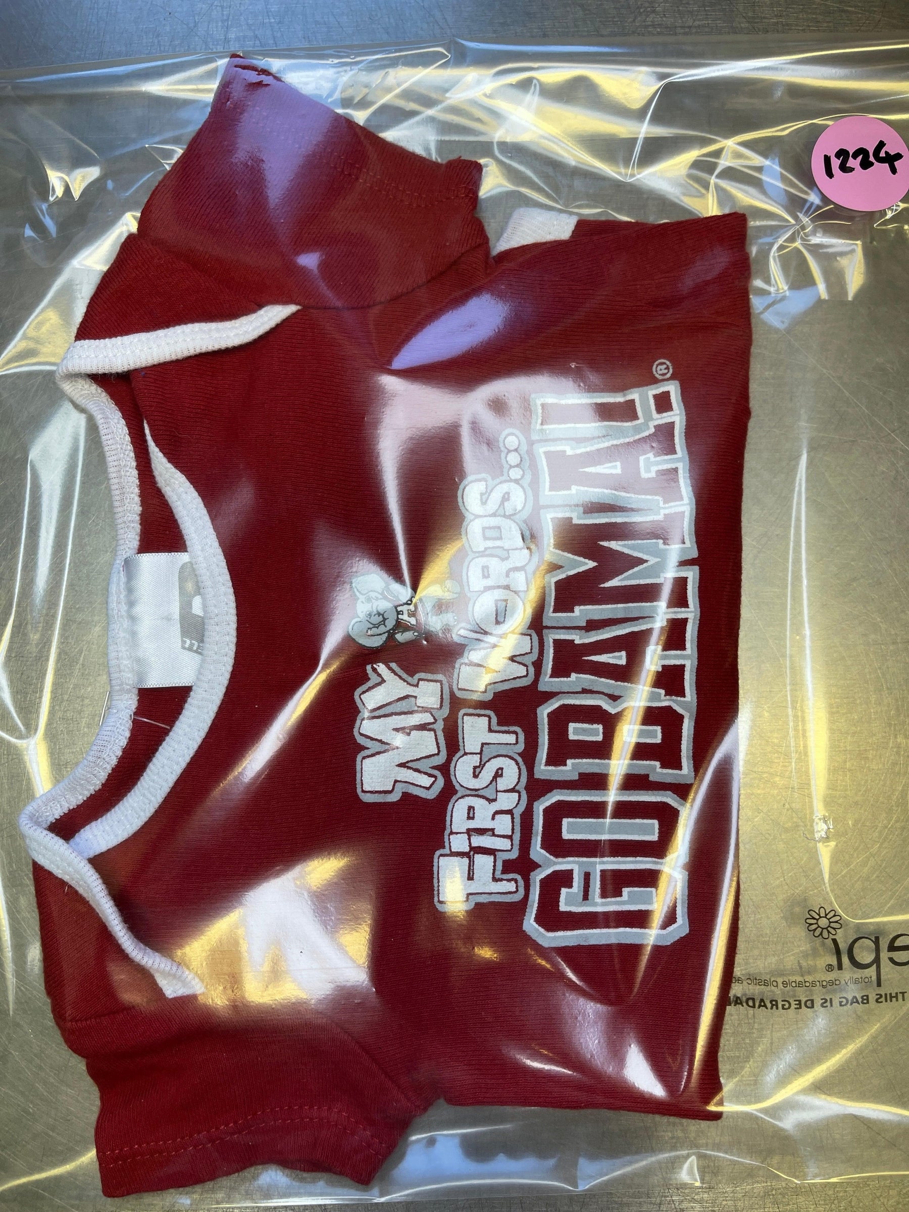 NCAA Alabama Crimson Tide Red Bodysuit 0-3 months