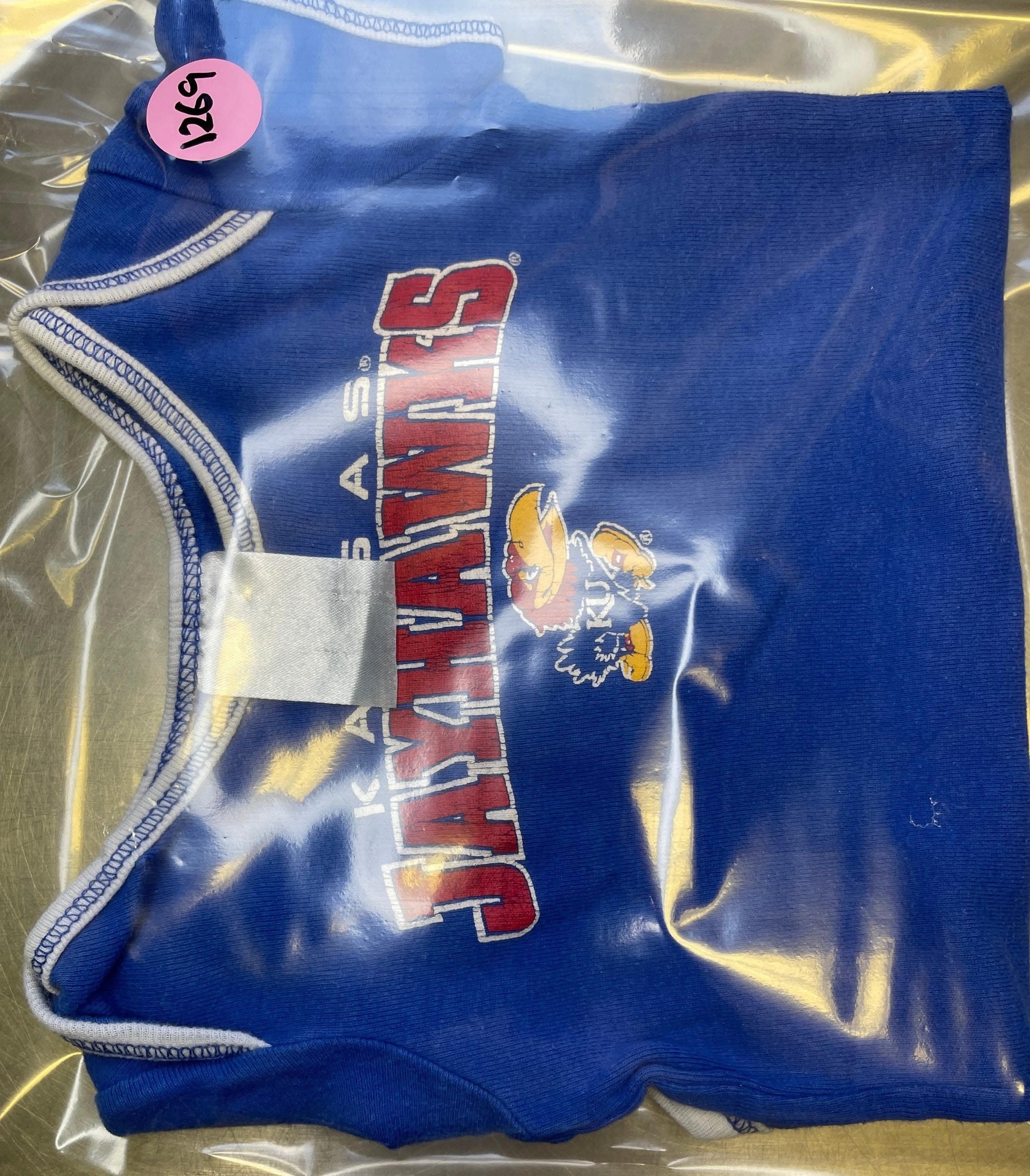 NCAA Kansas Jayhawks Infant Baby Blue Bodysuit 3-6 Months
