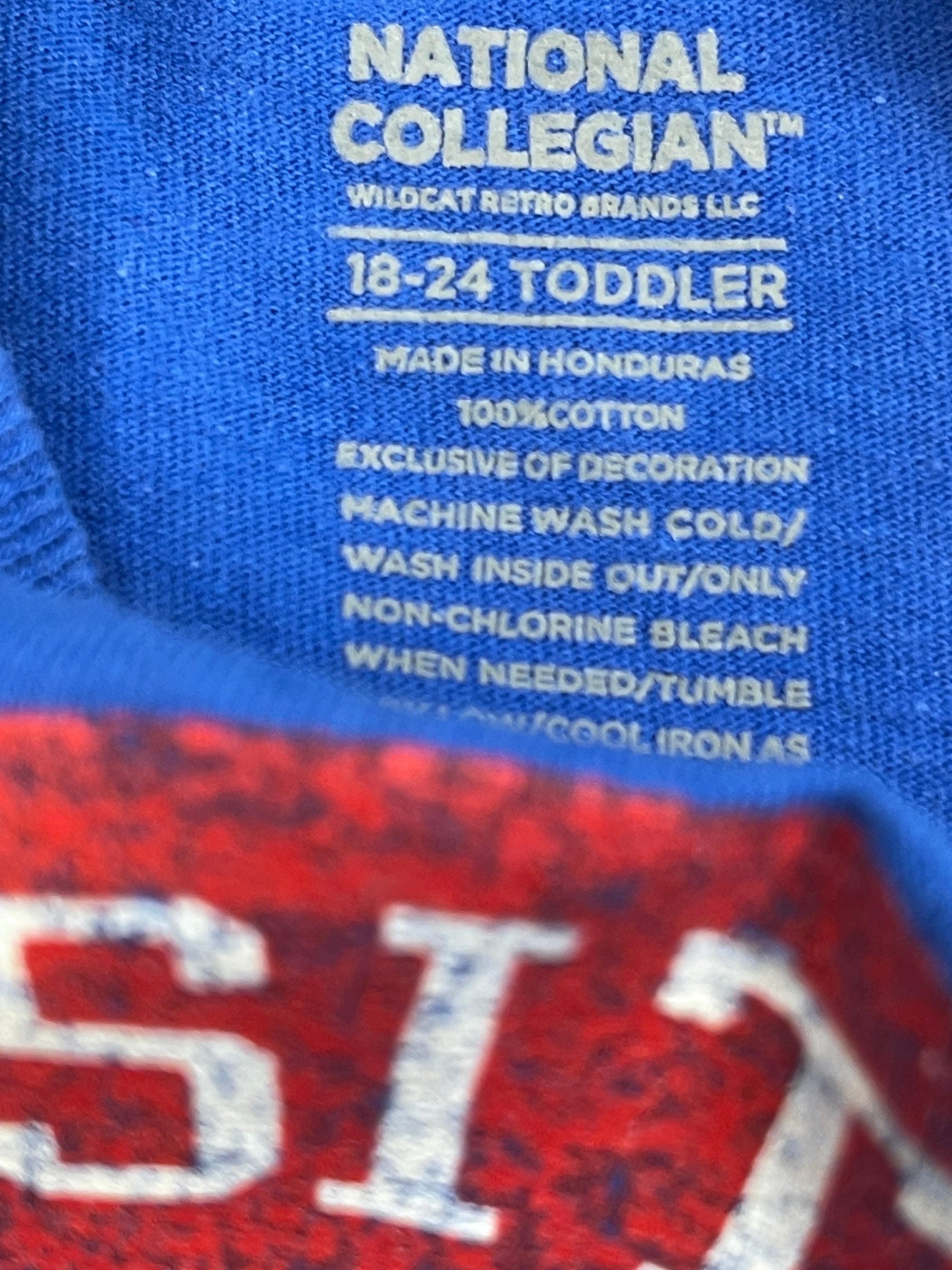 NCAA Kansas Jayhawks Baby Infant Blue T-Shirt Toddler 18-24 months