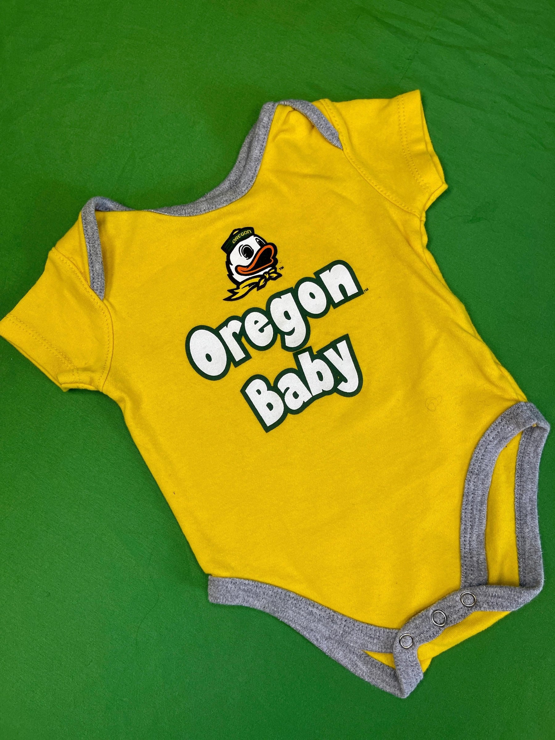 NCAA Oregon Ducks Yellow Bodysuit 3-6 months