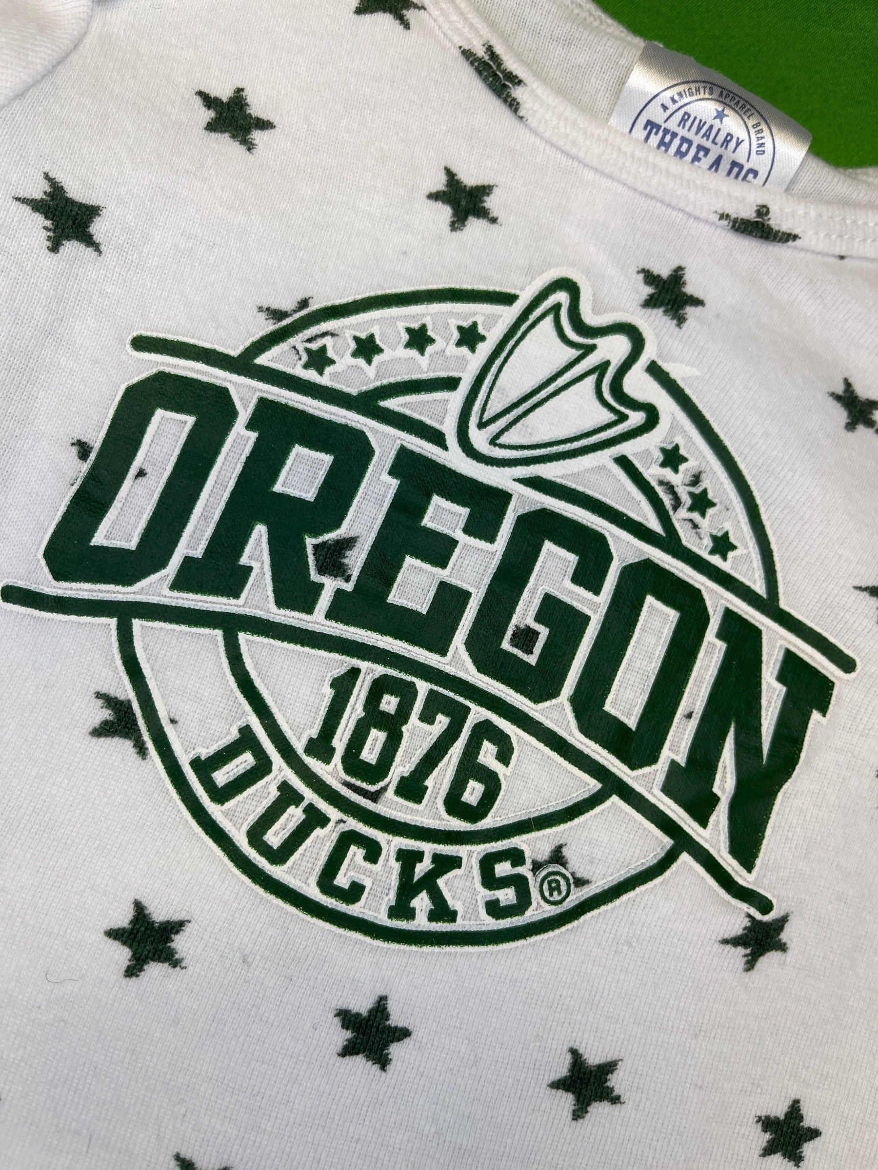 NCAA Oregon Ducks White Bodysuit 6-9 months
